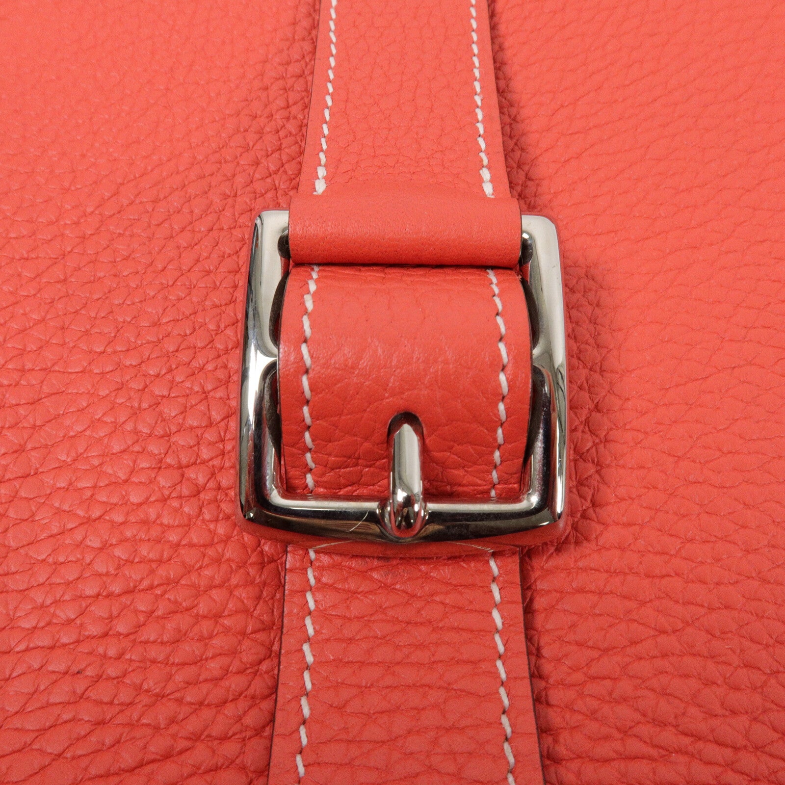 HERMES Clemence皮革Halzan 31手挽肩背兩用袋Rose Jaipur/Capucine