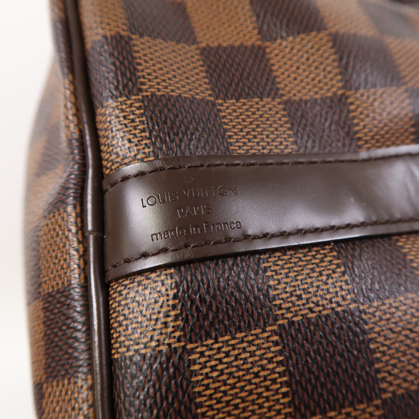 LOUIS VUITTON Damier Ebene Speedy 30金扣手挽肩背兩用袋啡色
