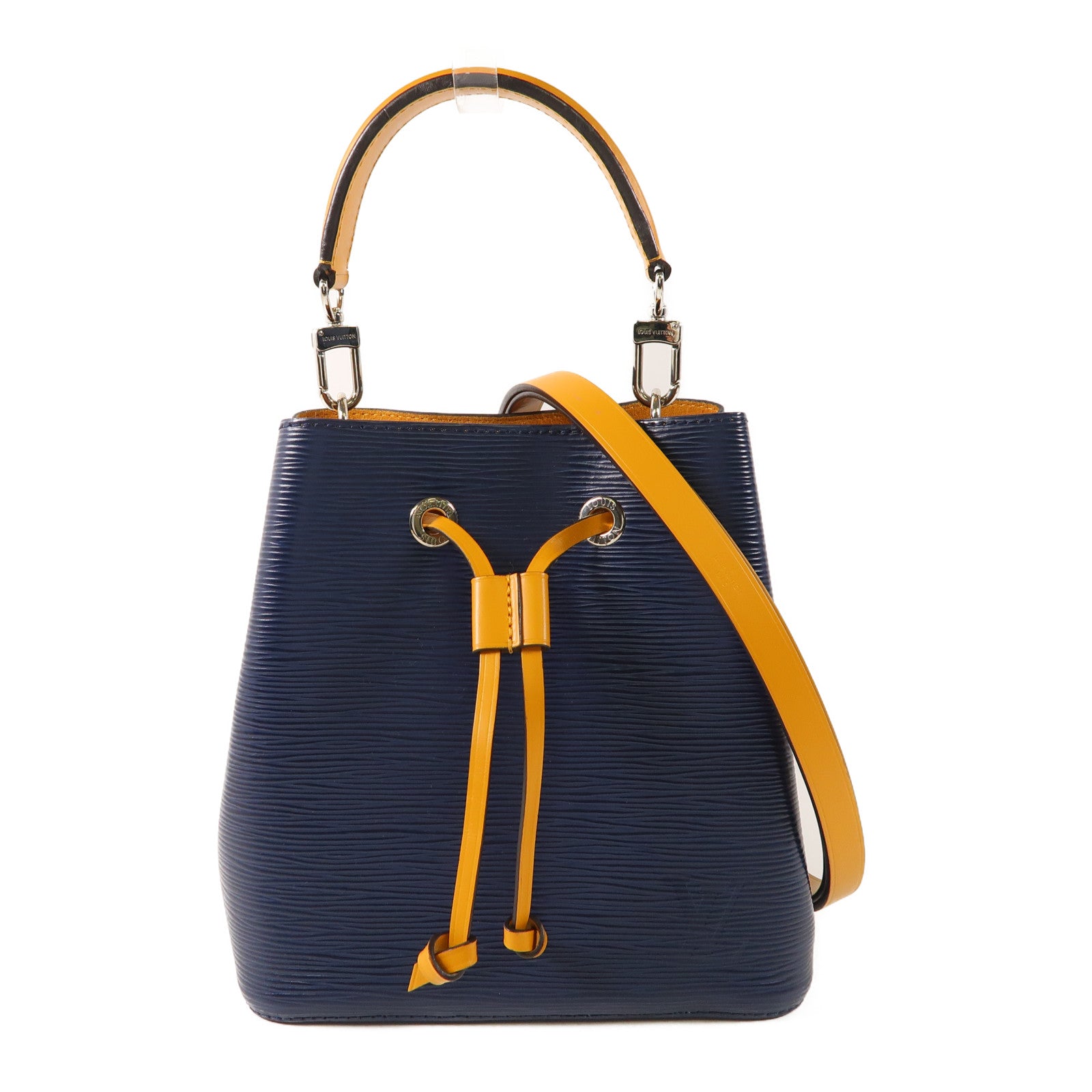 LOUIS VUITTON Epi NeoNoe BB銀扣手挽肩背兩用袋深藍色