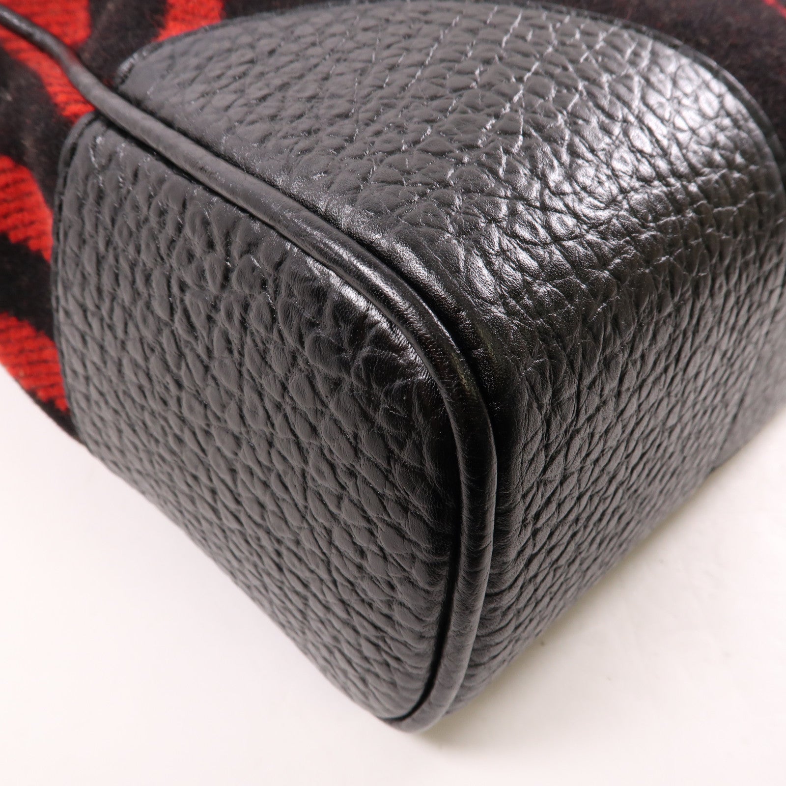 LOUIS VUITTON LV SHW Cabas Veil Tote Bag M95241 Wool Leather Red Black