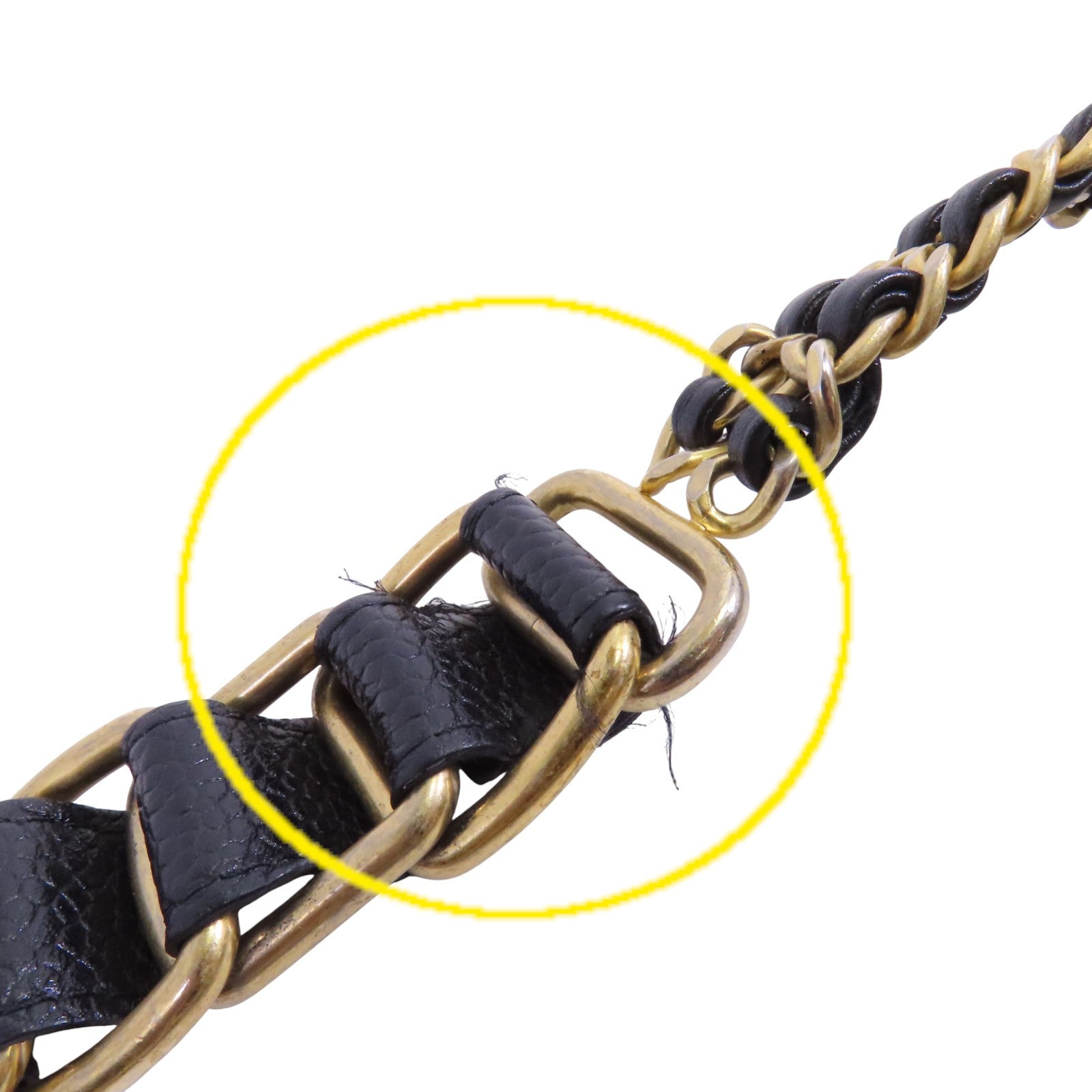 CHANEL 牛皮皮革Chain Shoulder Bag金扣鏈帶肩背袋