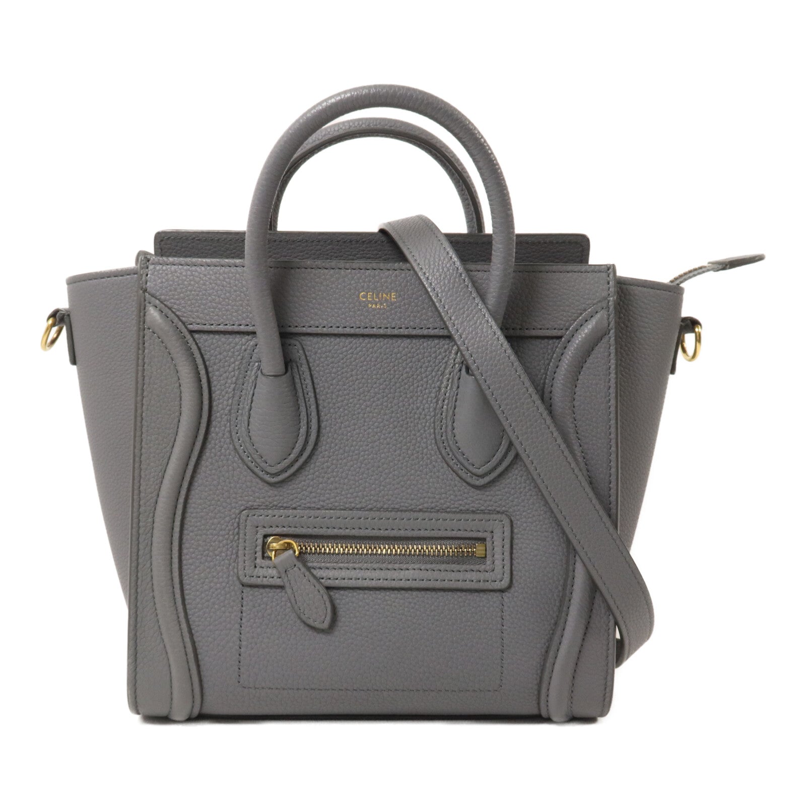 CELINE 牛皮皮革Nano Luggage手挽肩背兩用袋