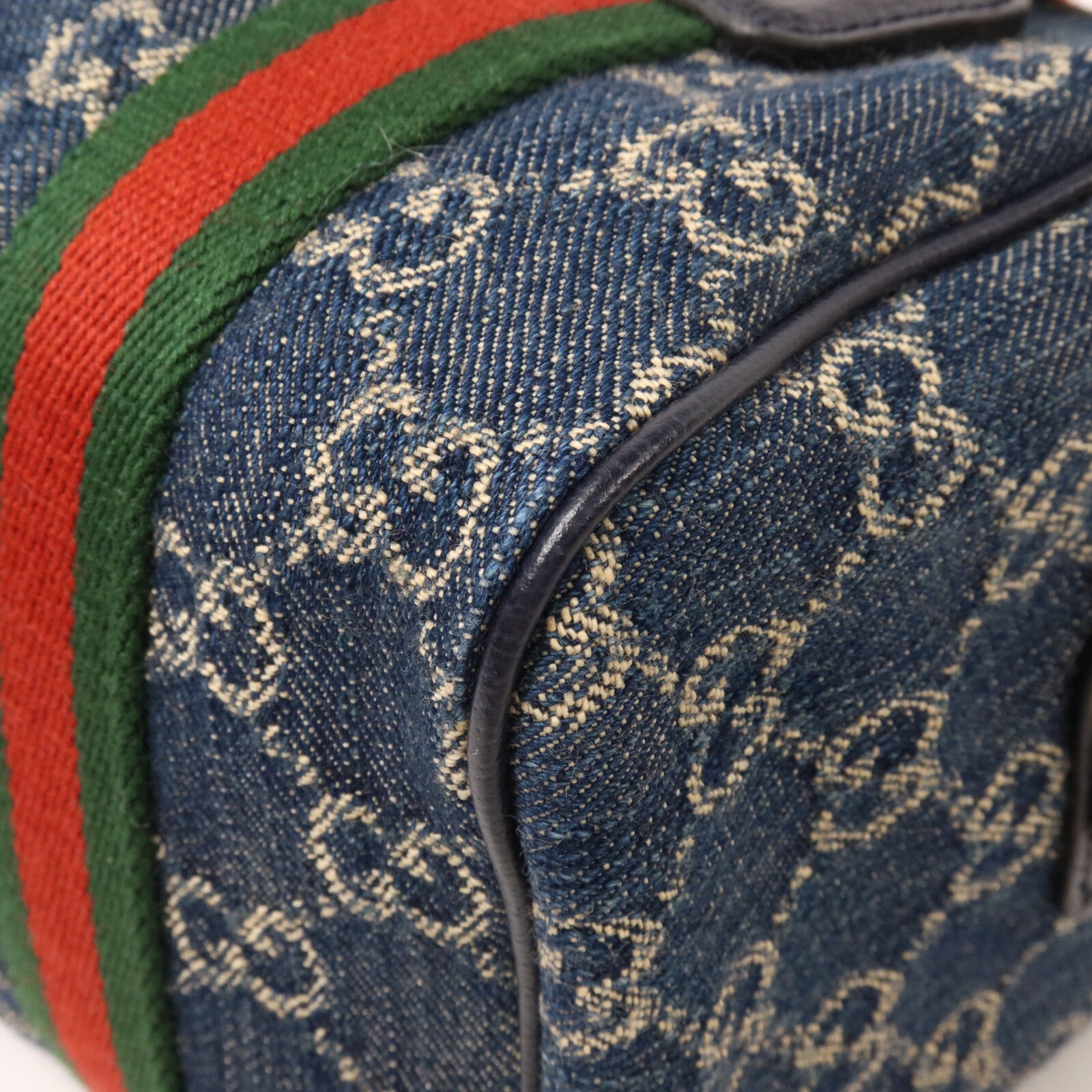 GUCCI 牛仔布Ophidia Boston手挽肩背兩用袋