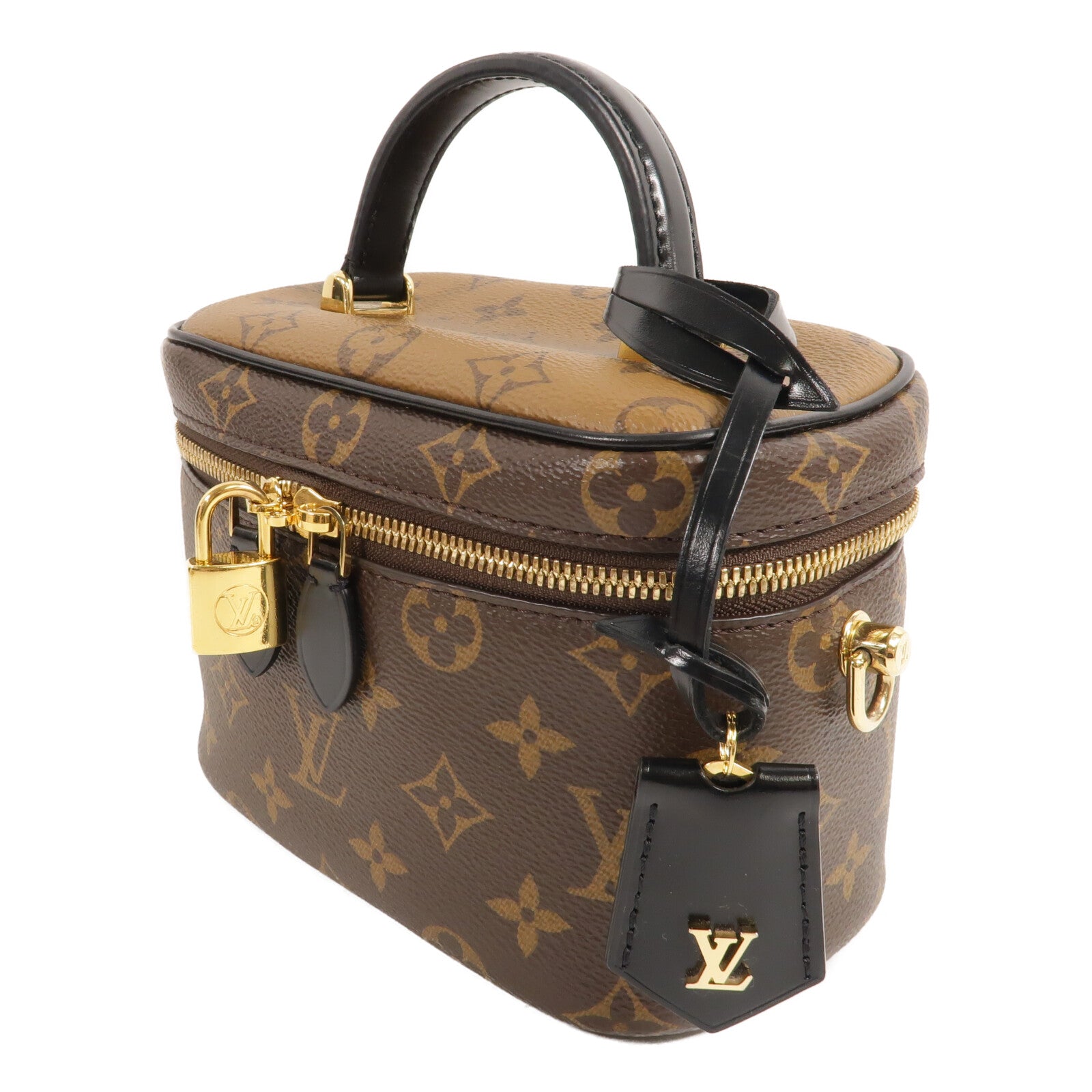LOUIS VUITTON Monogram Reverse Vanity PM鏈帶手挽肩背兩用袋