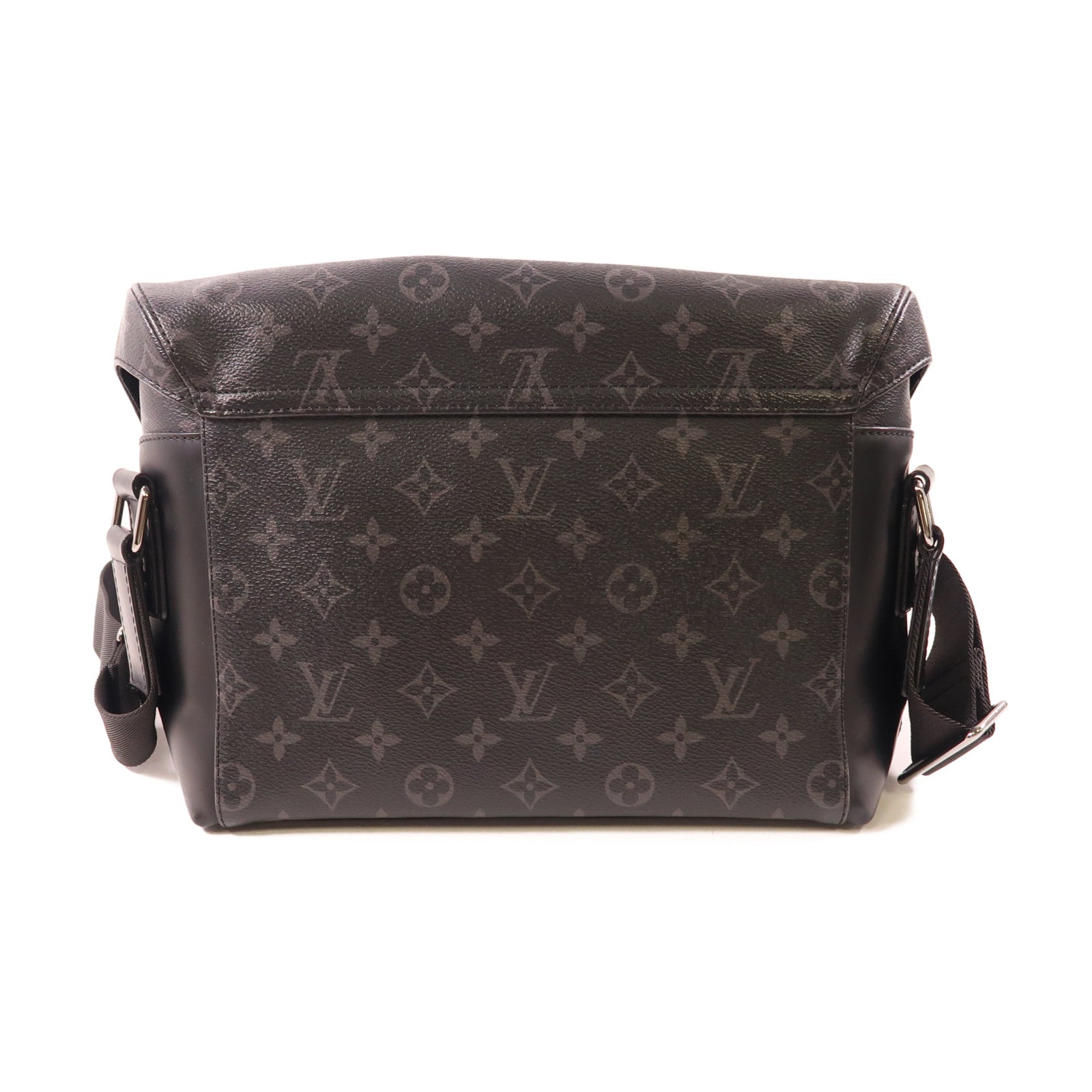 LOUIS VUITTON Monogram Eclipse Messenger PM Voyager銀扣肩背袋