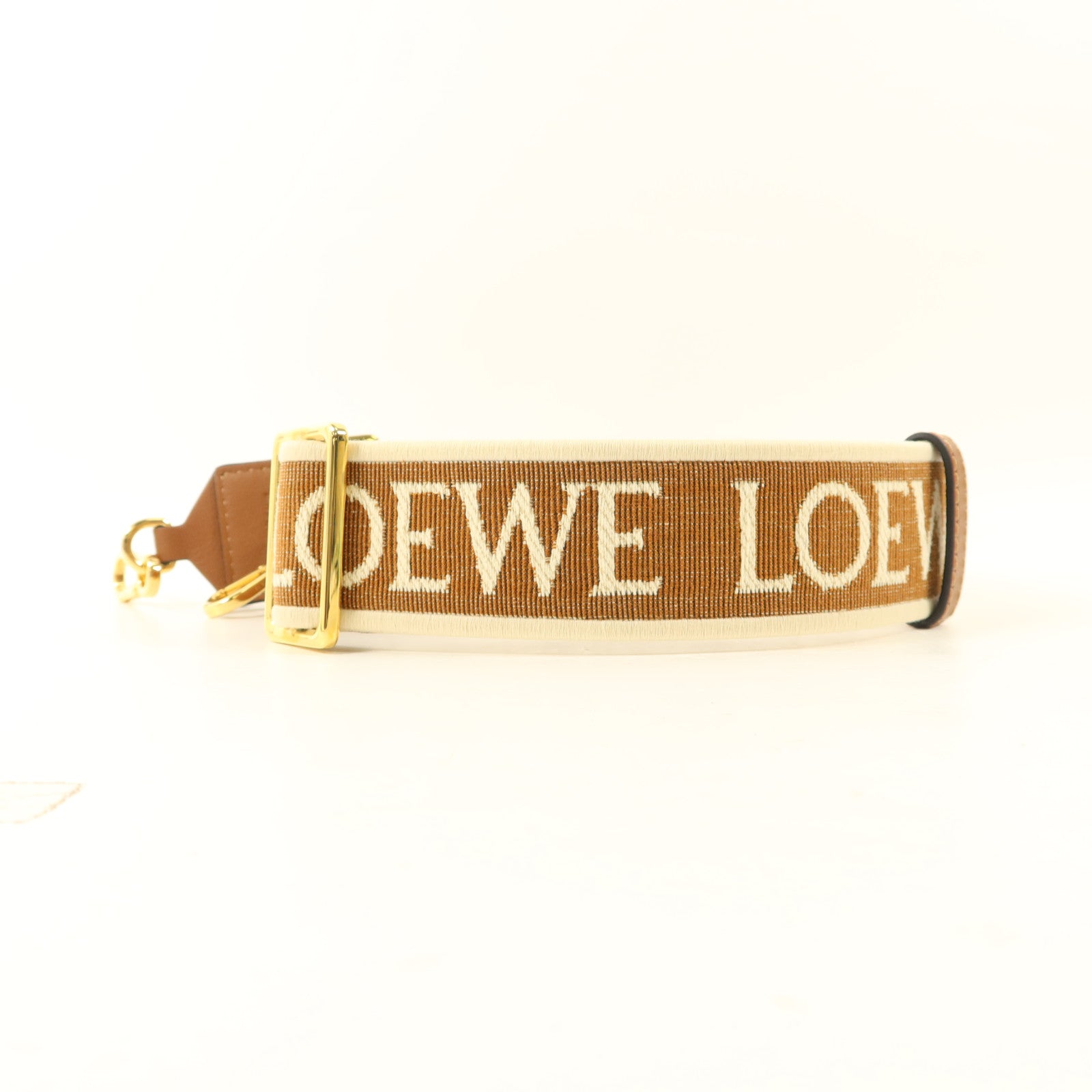LOEWE 帆布/牛皮皮革Shoulder Strap肩帶