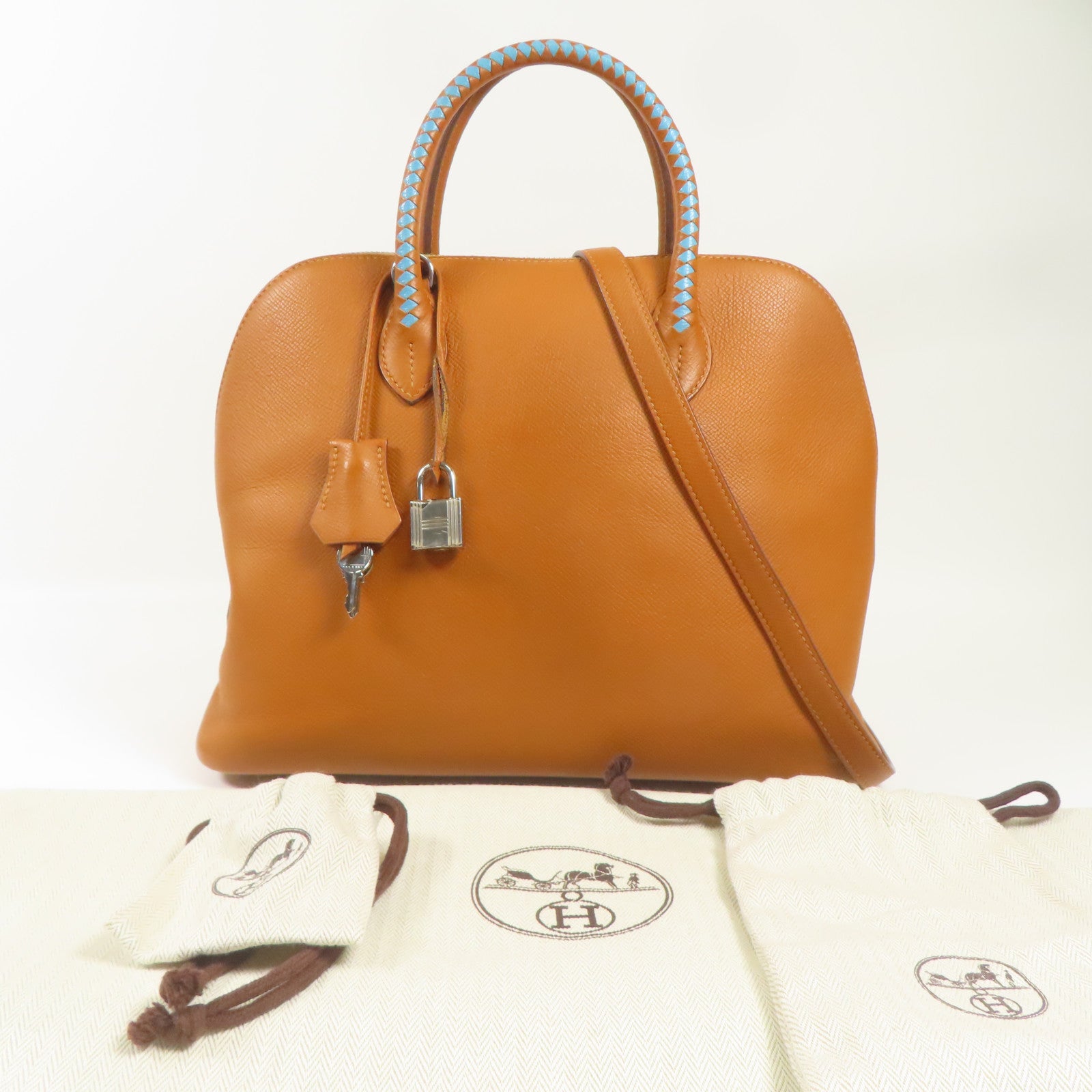 HERMES Epsom皮革Bolido1923 30銀扣手挽肩背兩用袋