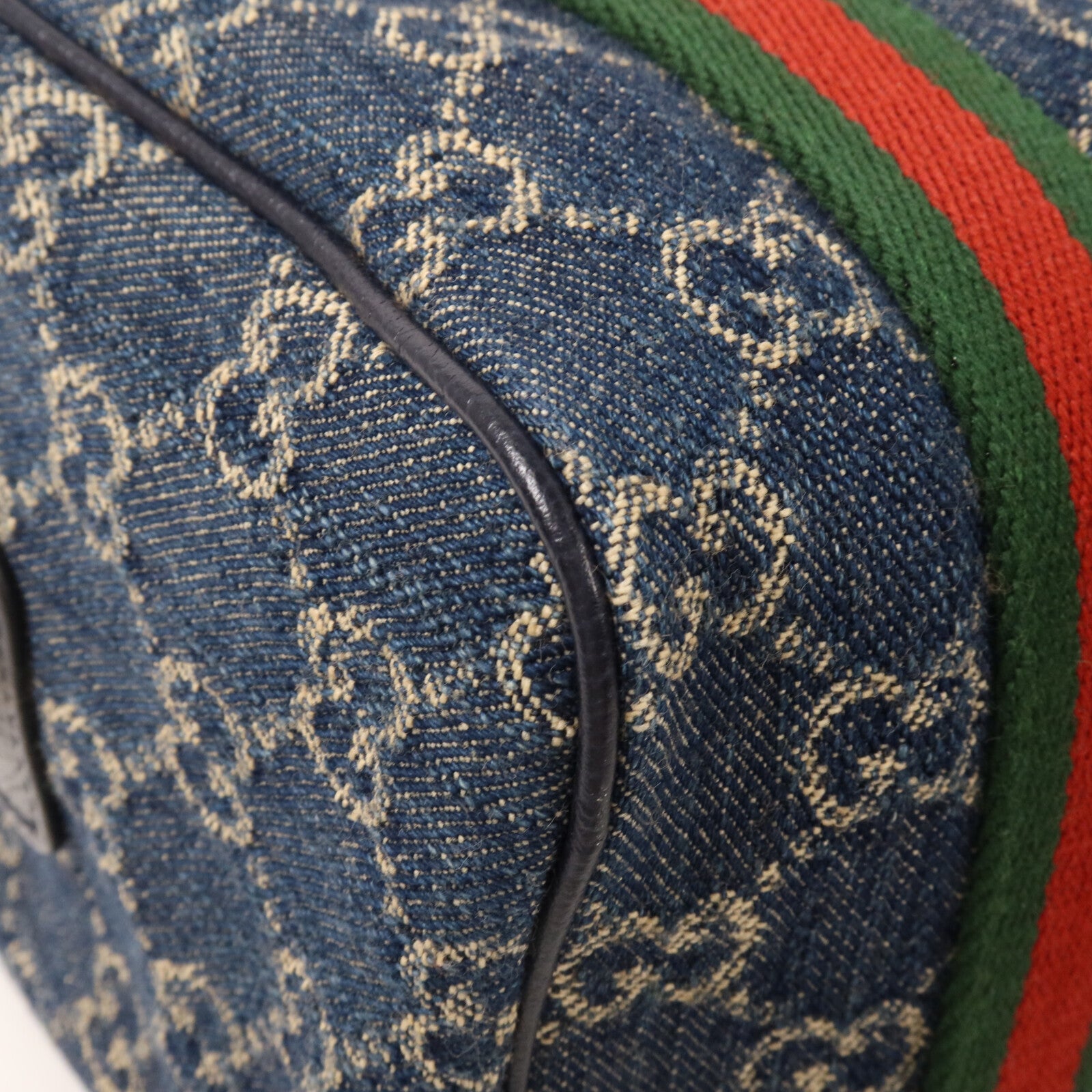 GUCCI 牛仔布Ophidia Boston手挽肩背兩用袋