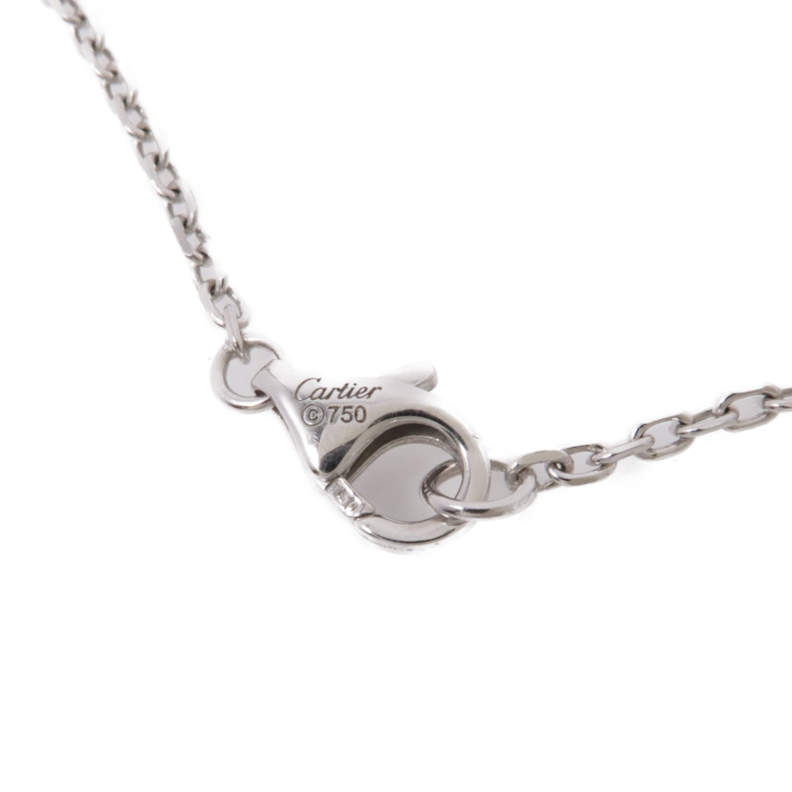 CARTIER 18K白金/鑽石Love Necklace項鏈