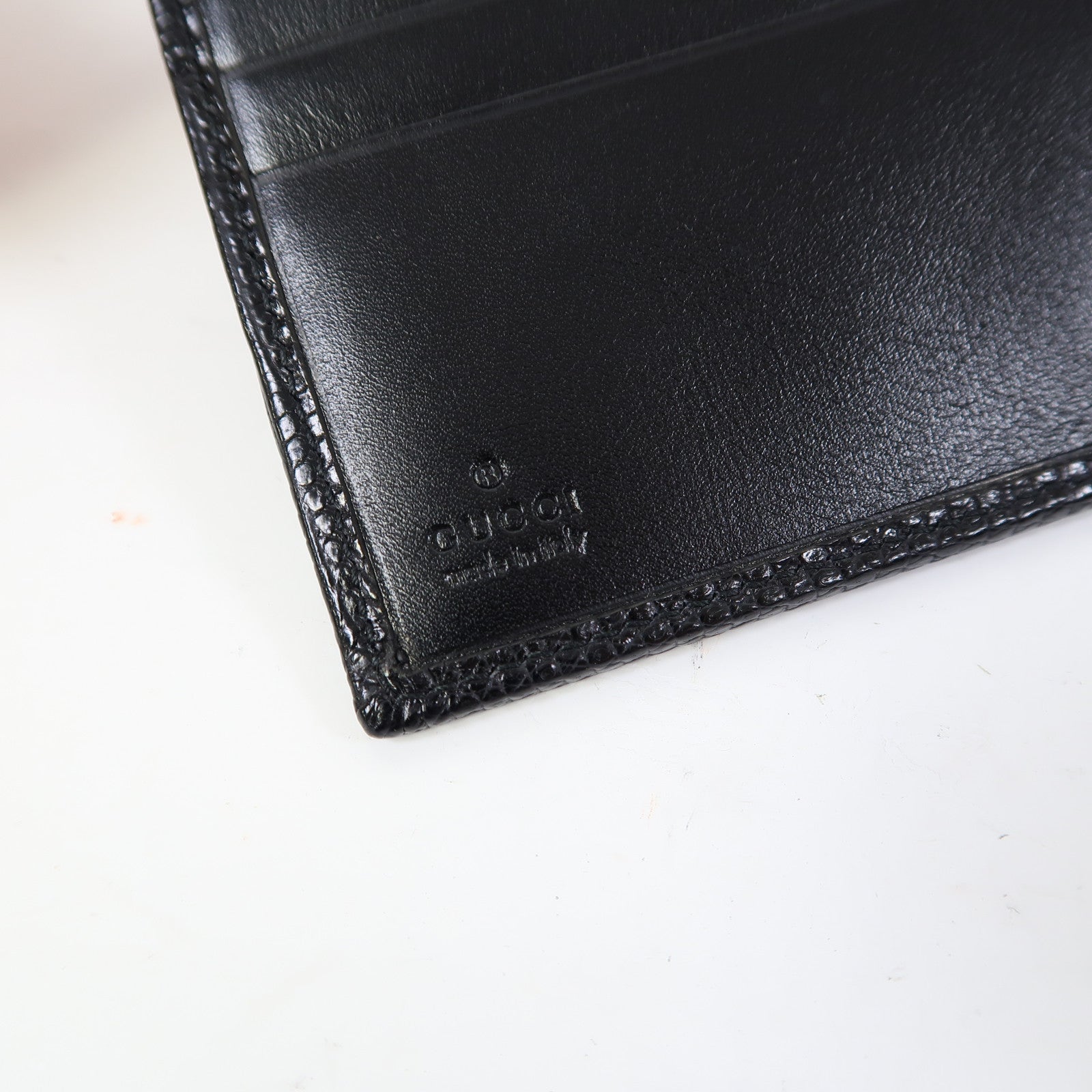GUCCI 牛皮皮革Wallet金扣錢包黑色