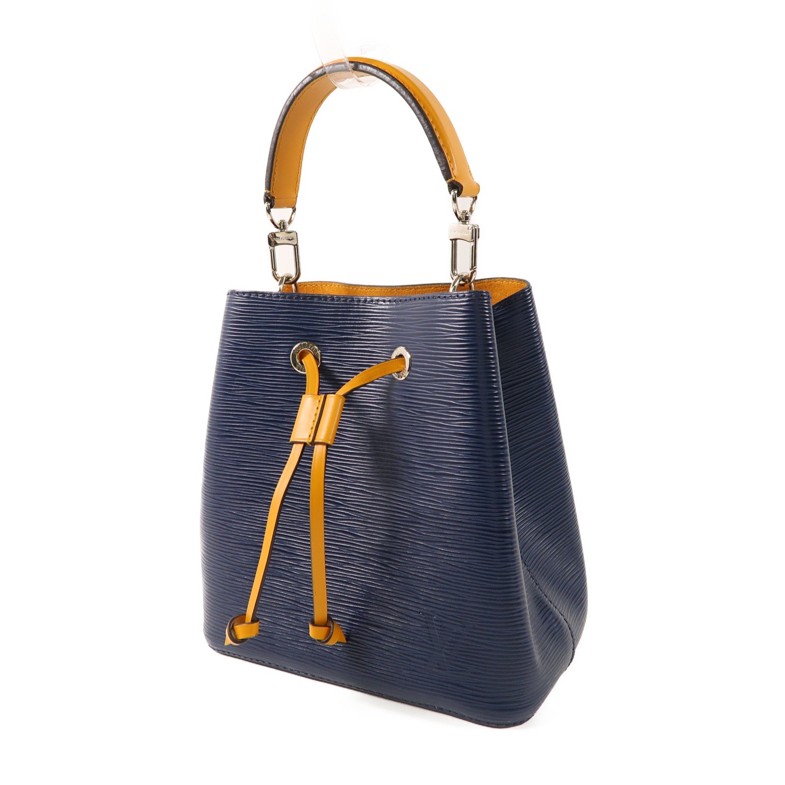 LOUIS VUITTON Epi NeoNoe BB銀扣手挽肩背兩用袋深藍色