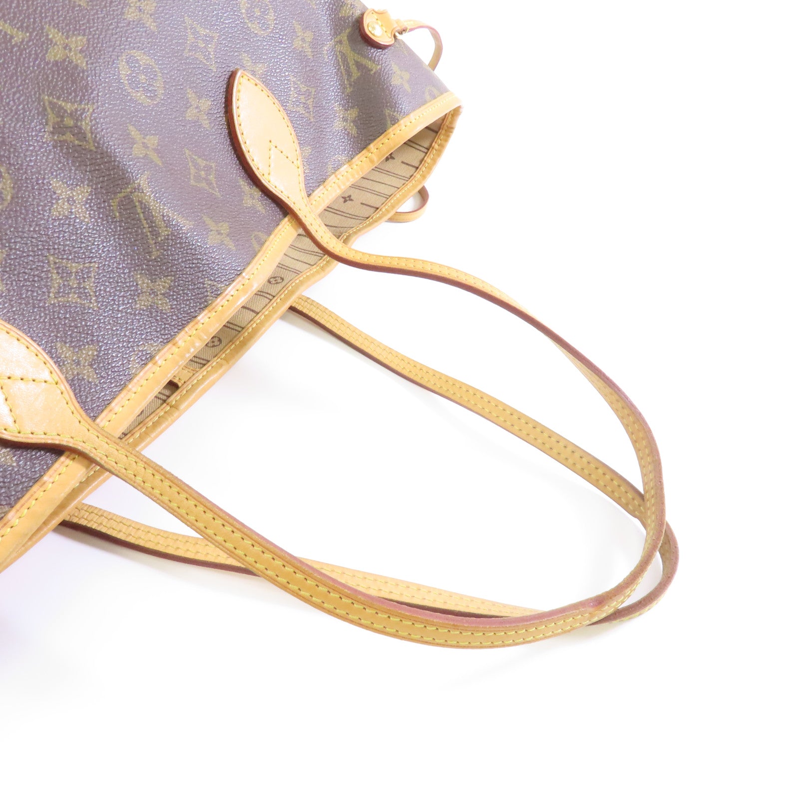 LOUIS VUITTON Monogram Neverfull GM金扣手挽袋啡色