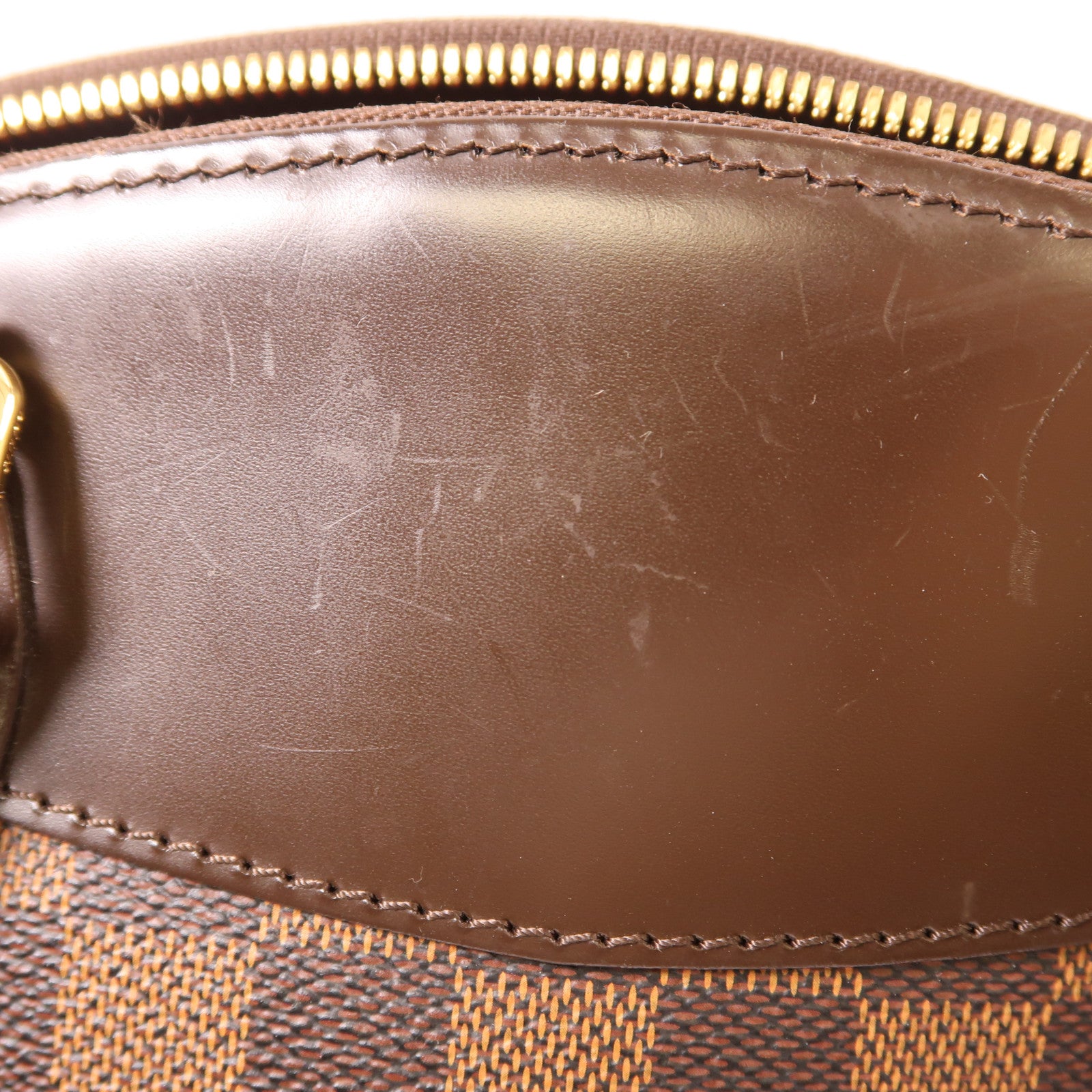 LOUIS VUITTON Damier Verona PM金扣肩背袋棕色