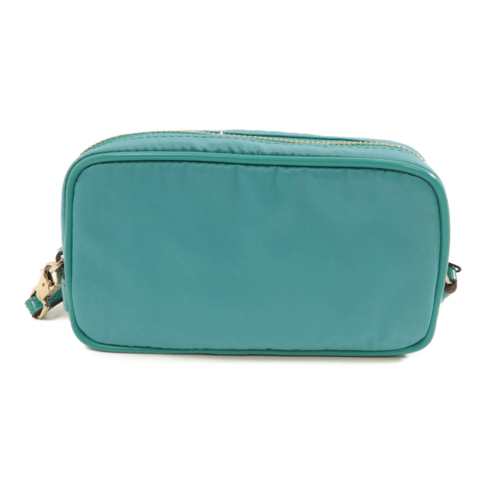 ANYA HINDMARCH 尼龍Clutch Bag金扣手拿包藍色