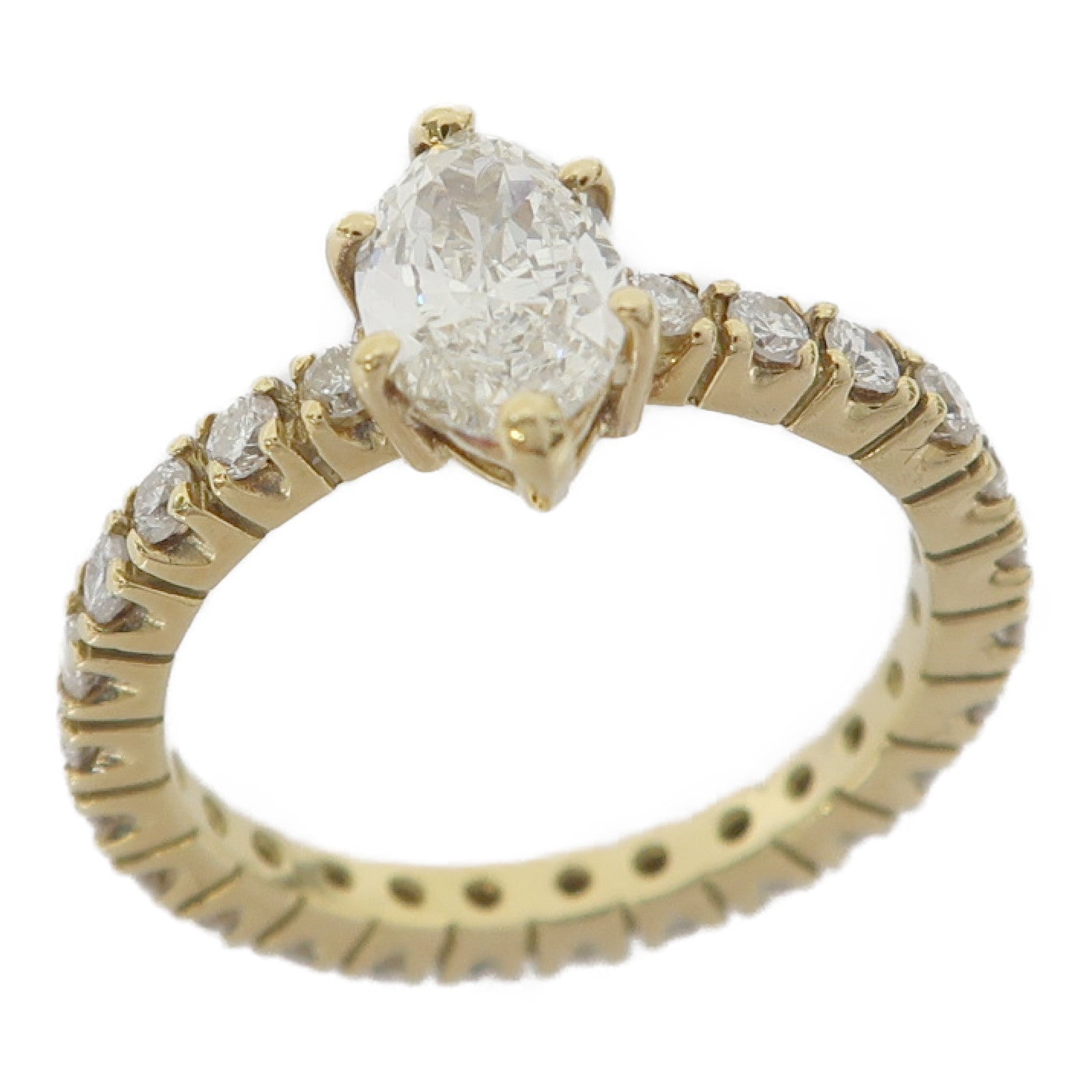 JEWELRY 18K黃金Ring0.56ct鑽石/0.47ct鑽石戒指US#3.75
