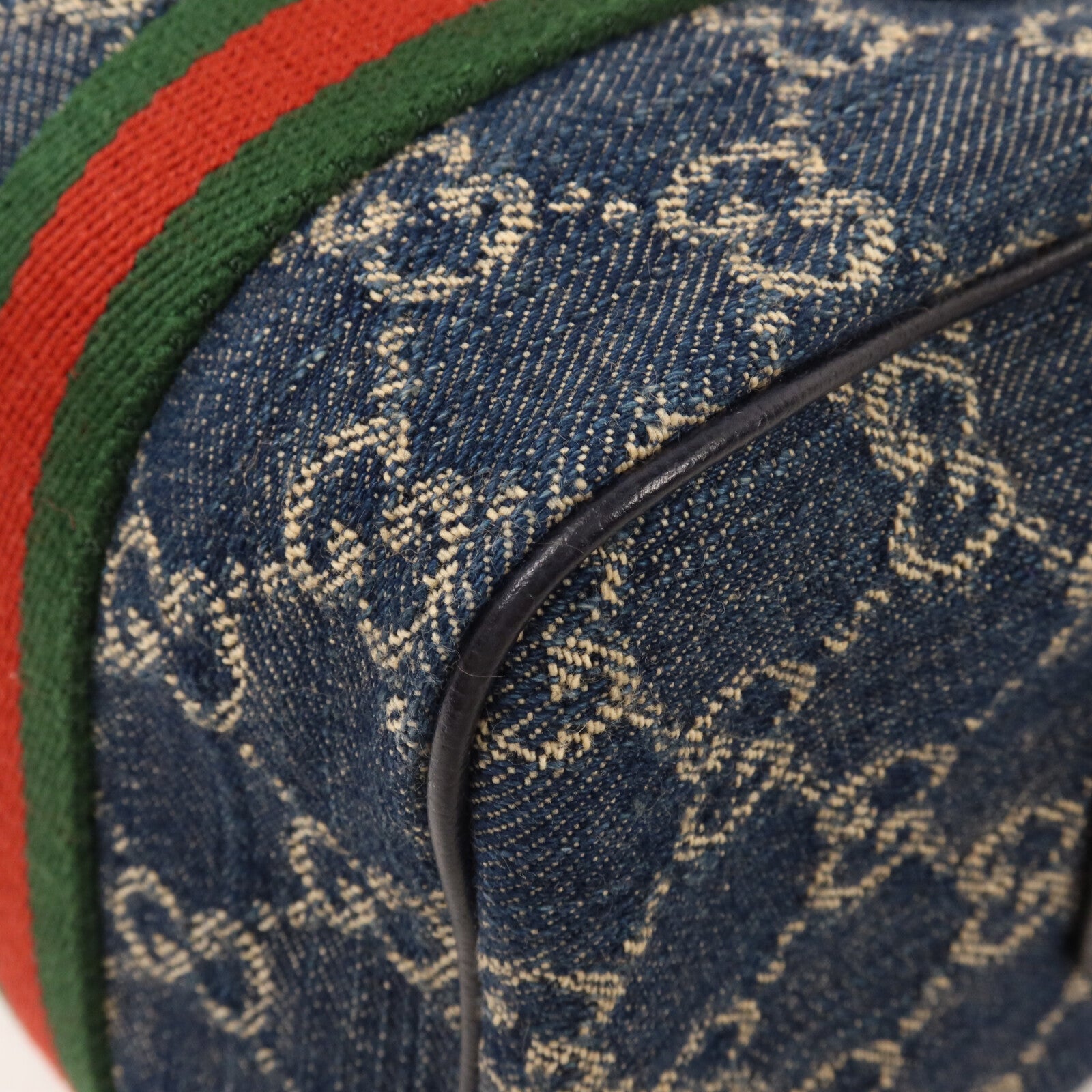 GUCCI 牛仔布Ophidia Boston手挽肩背兩用袋