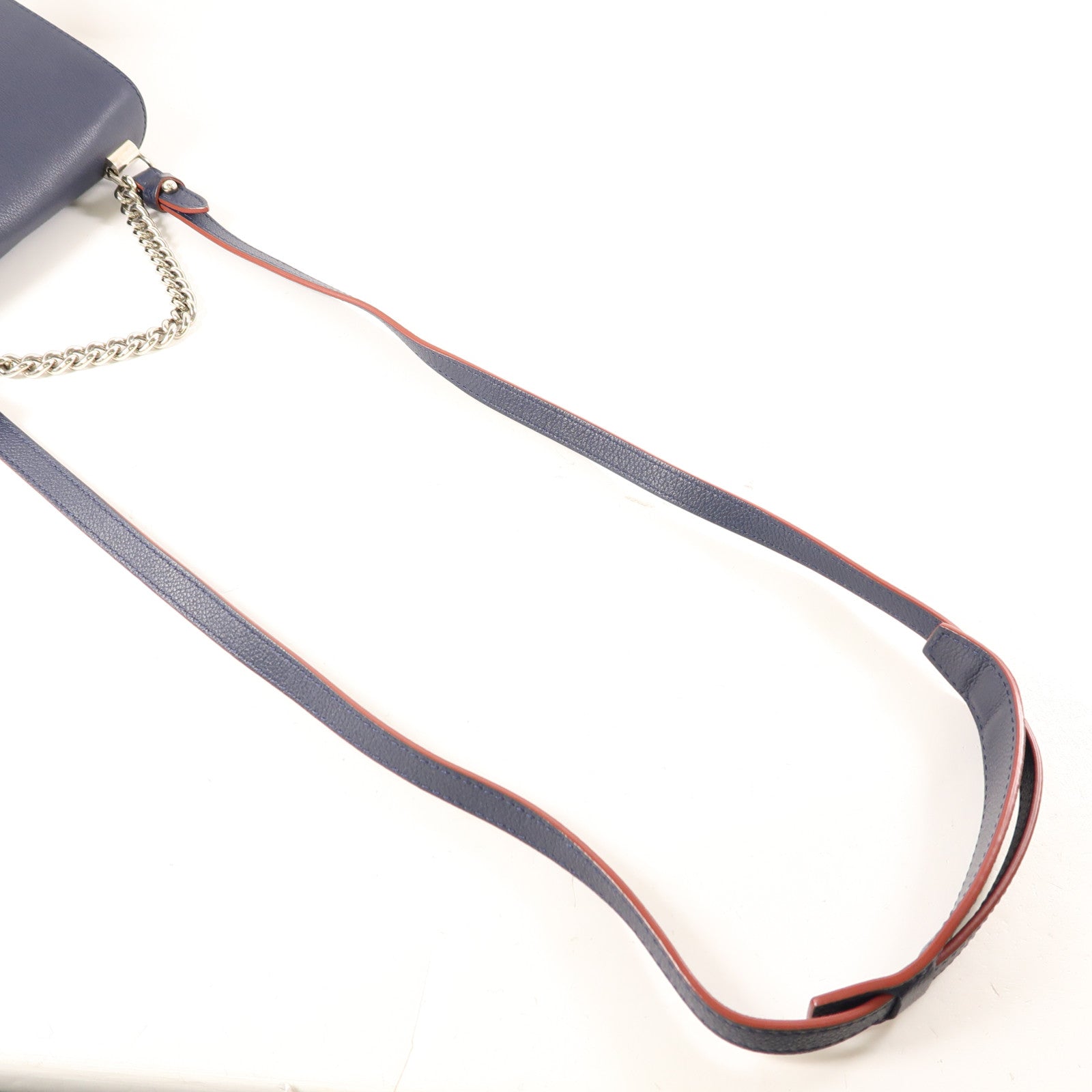 LOUIS VUITTON 牛皮皮革Lockme II BB銀扣手挽肩背兩用袋藍色