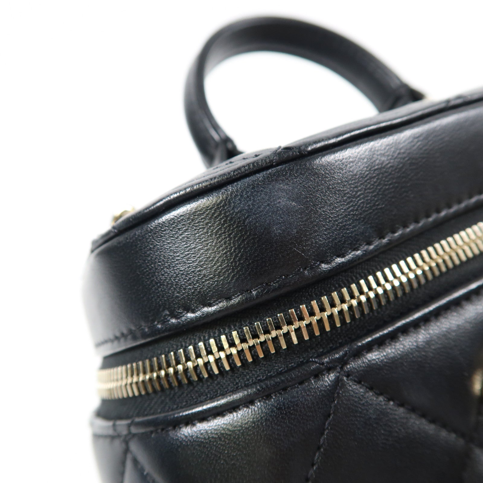 CHANEL CC GHW Trendy CC Vanity Case Chain Shoulder Bag Lambskin Leather Black