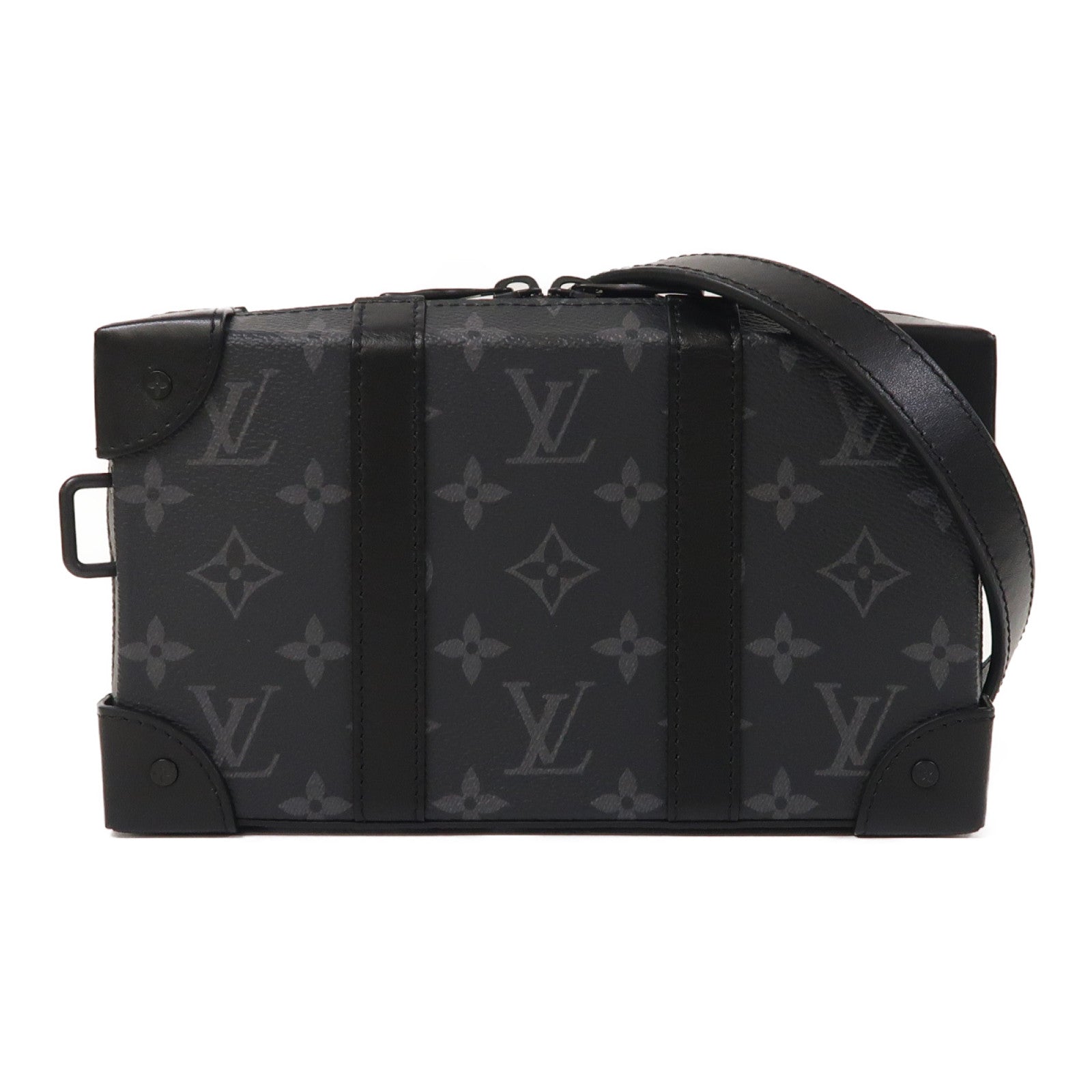 LOUIS VUITTON Monogram Eclipse Soft Trunk Wallet肩背袋黑色