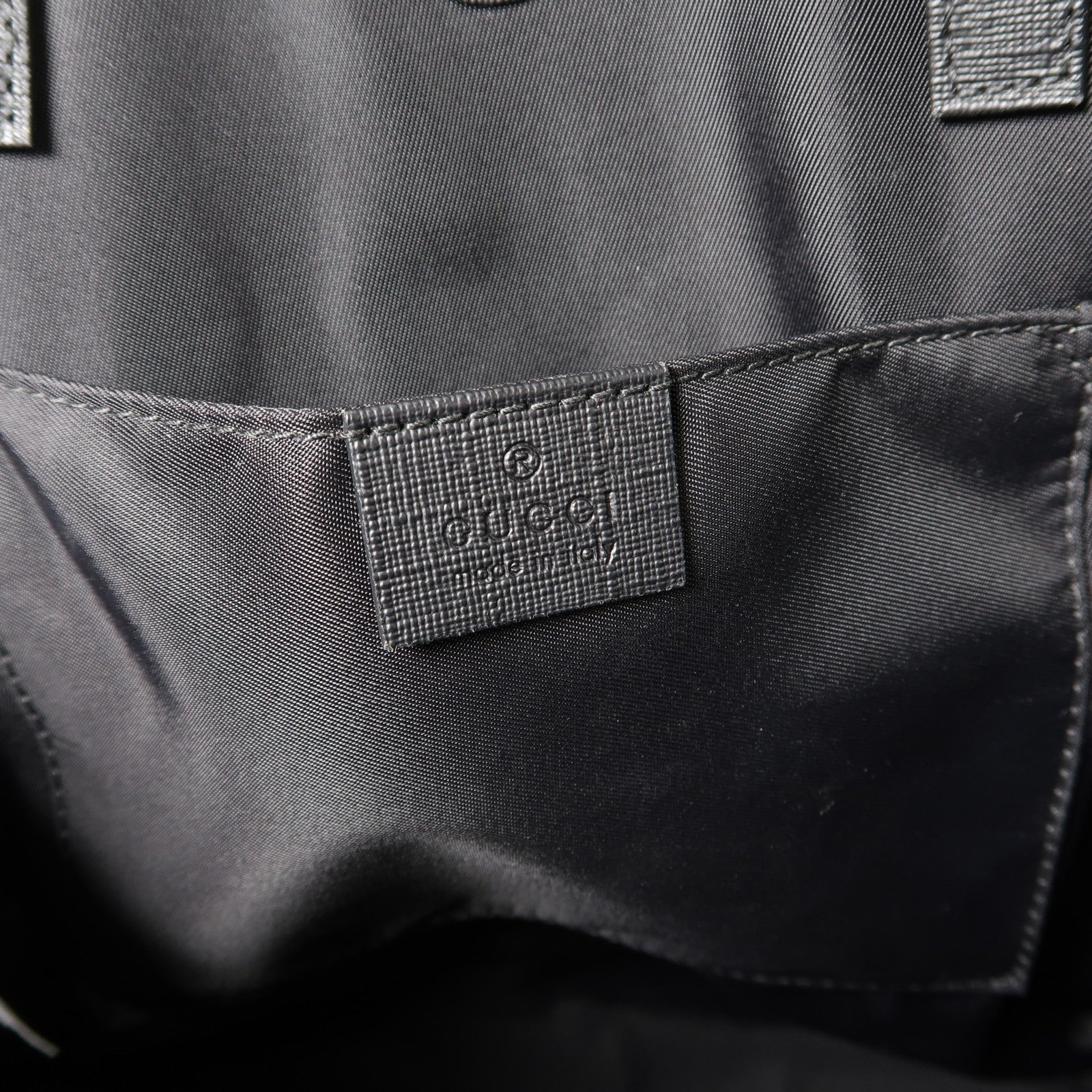 GUCCI 塗層帆布Apple Hand Bag銀扣手挽袋灰色