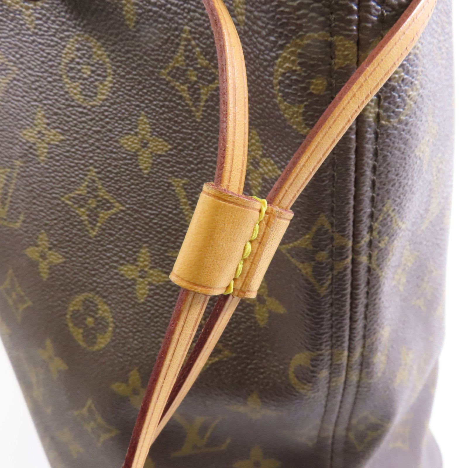 LOUIS VUITTON Monogram Neverfull GM金扣手挽袋啡色