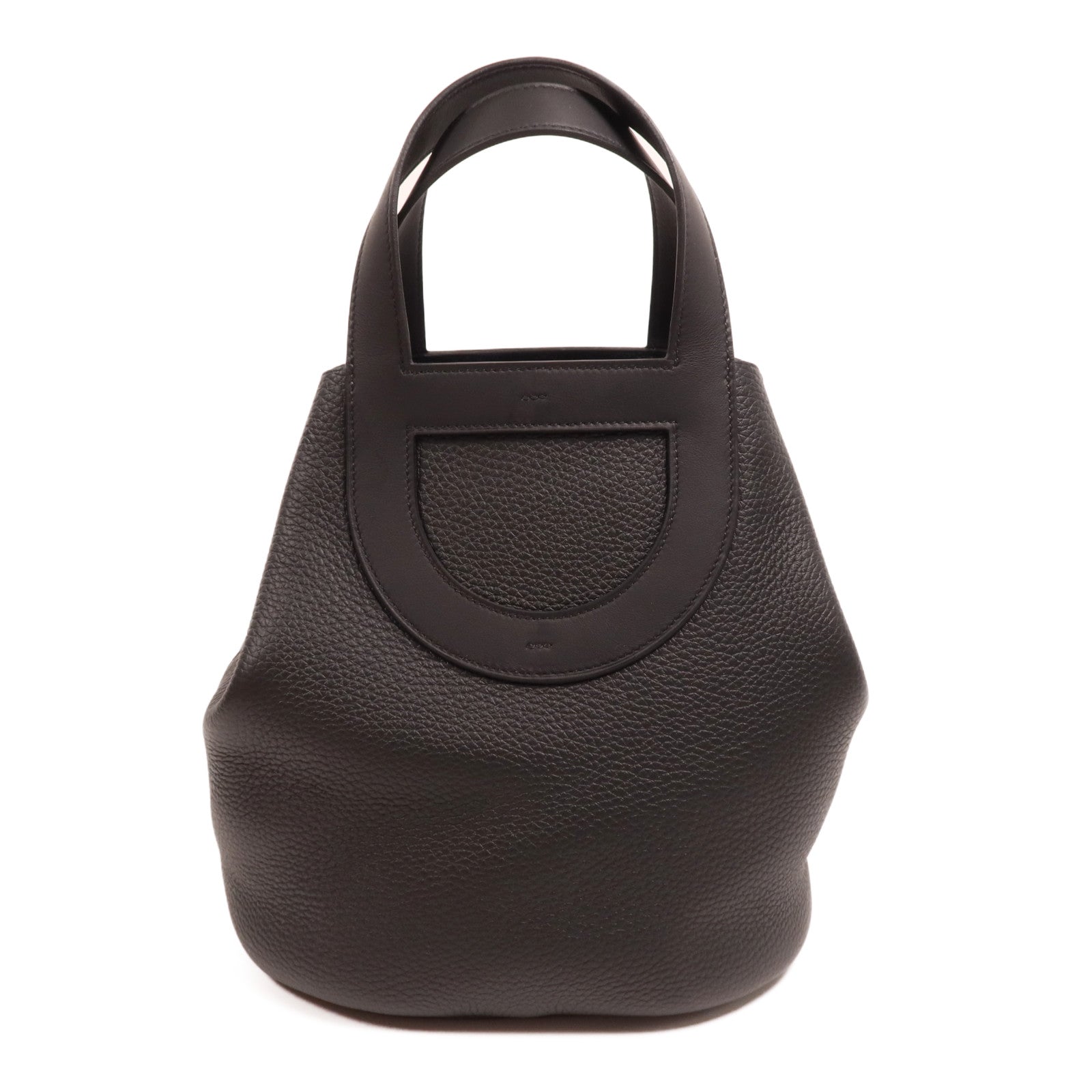 HERMES Clemence皮革In The Loop 23金扣手挽袋Noir