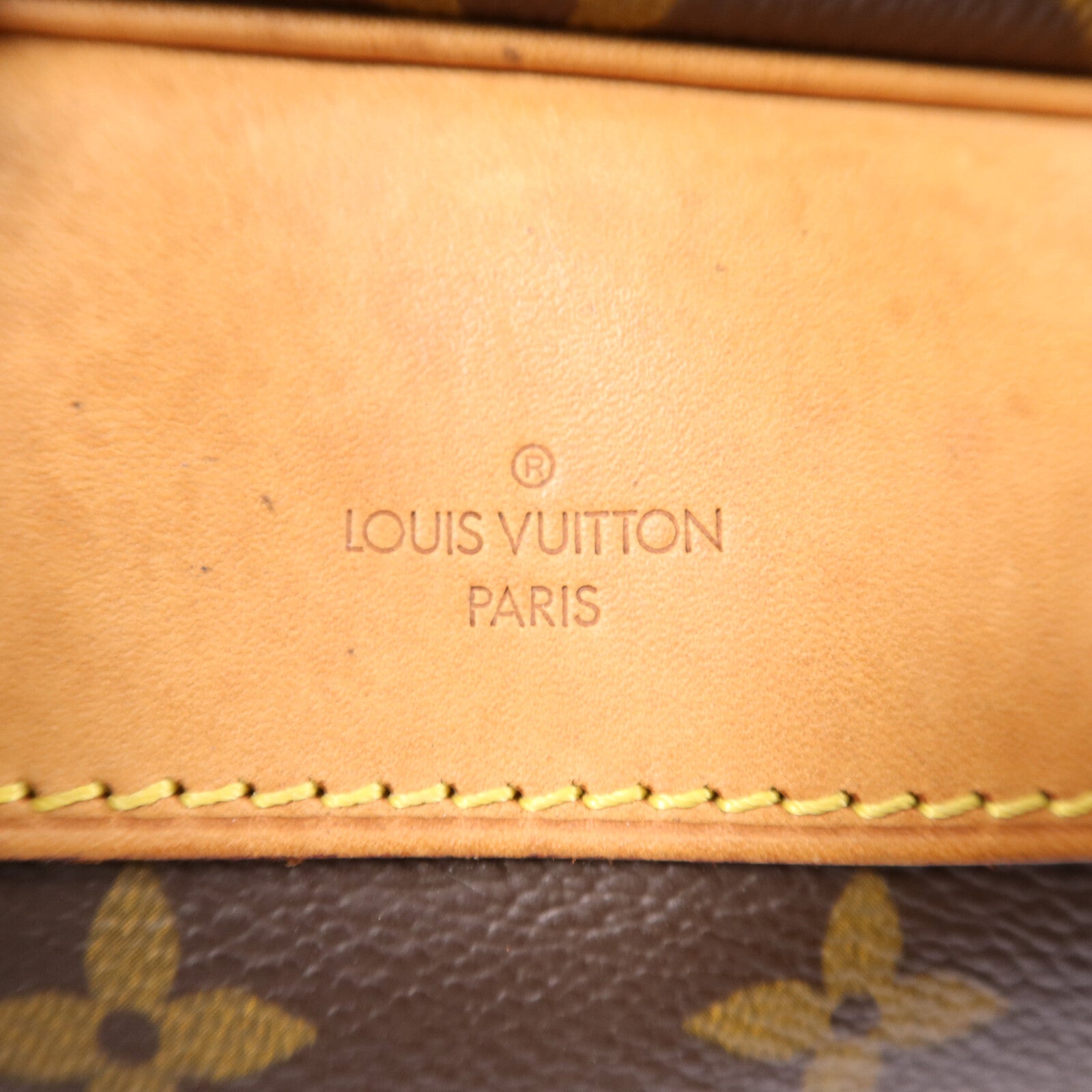 LOUIS VUITTON Monogram Deauville金扣手挽袋棕色