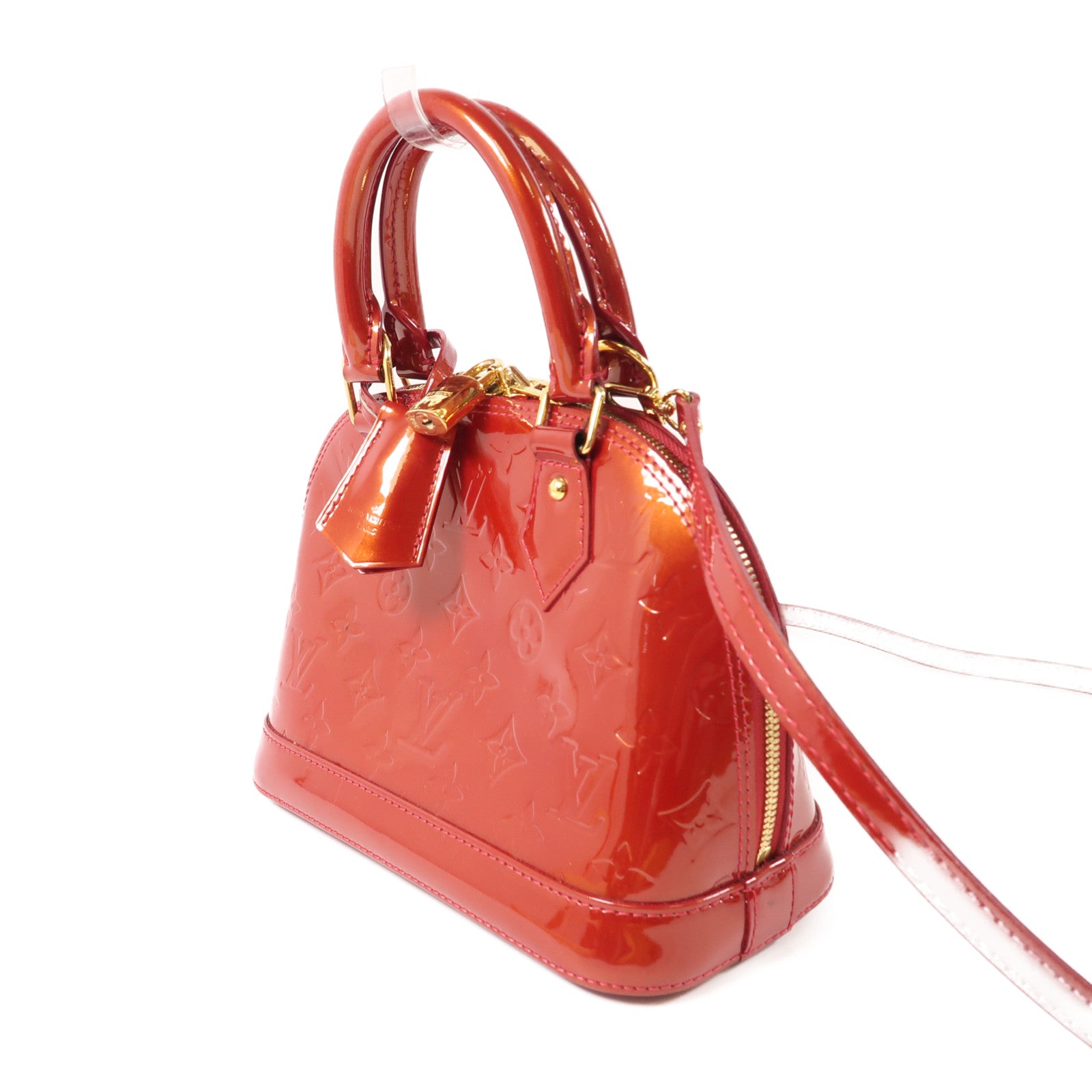 LOUIS VUITTON Monogram Vernis Alma BB金扣手挽肩背兩用袋
