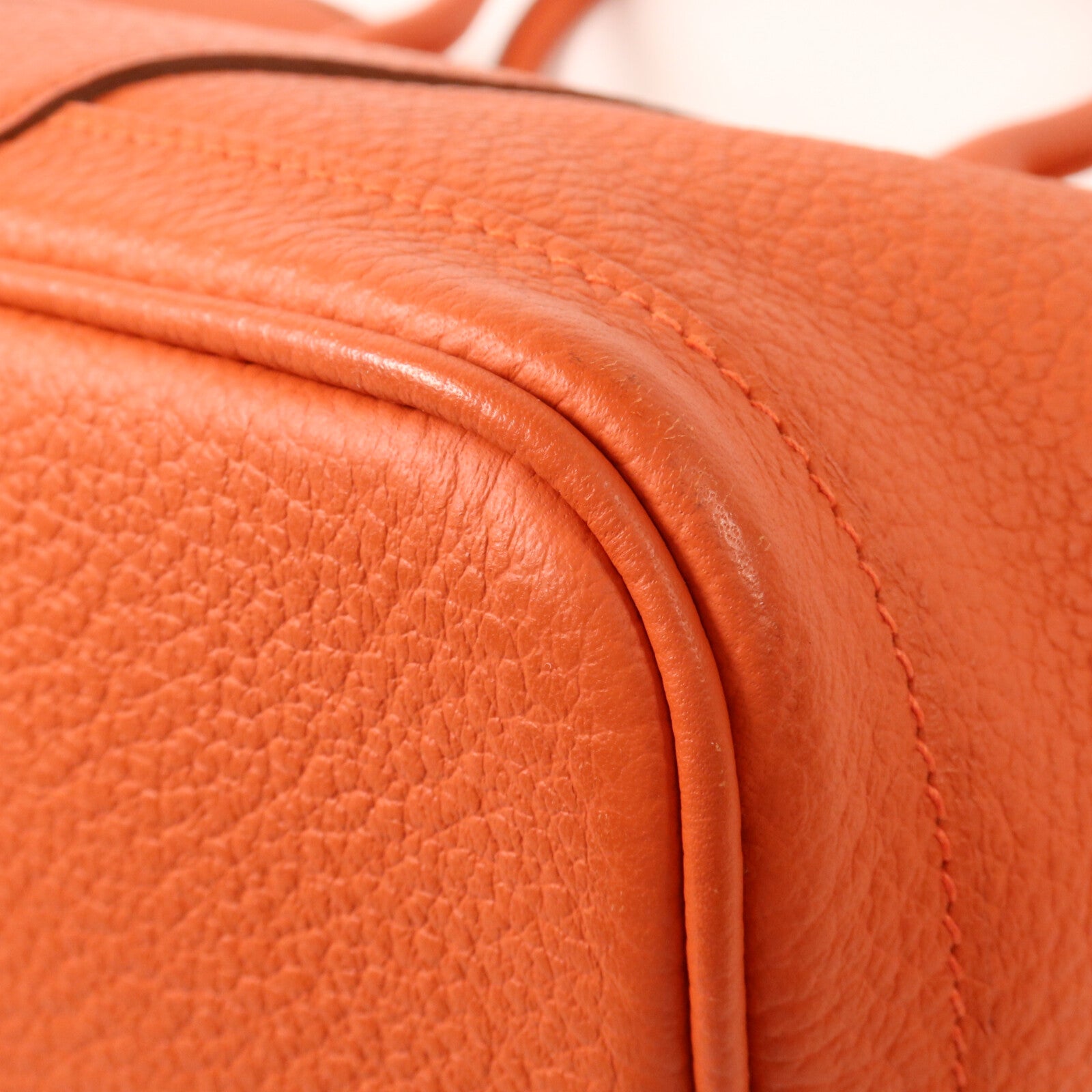HERMES Country皮革Garden Party PM手挽袋Sanguine