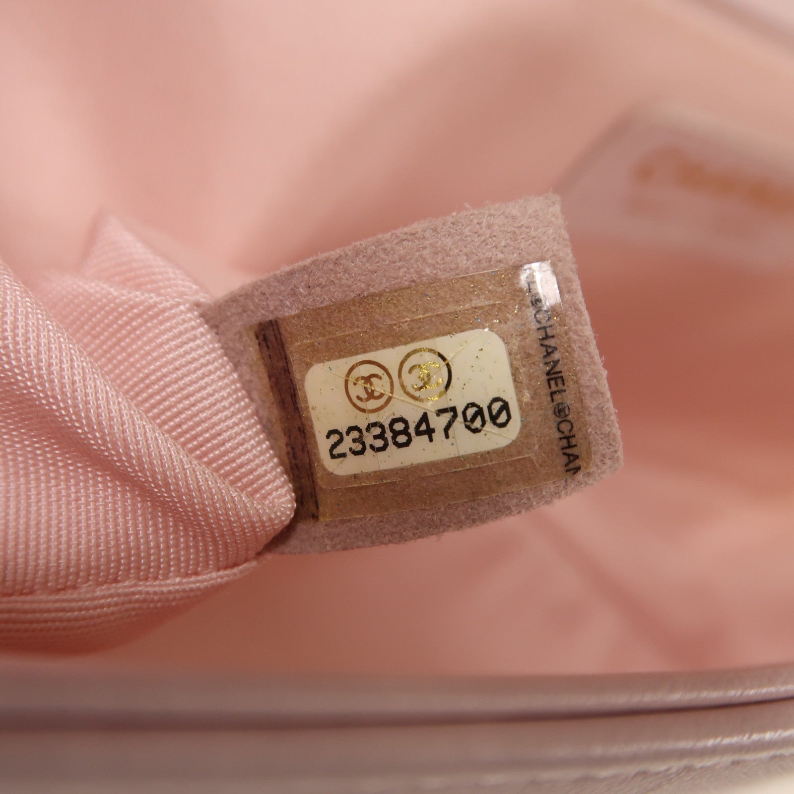 CHANEL 羊皮皮革Boy 25金扣鏈帶肩背袋