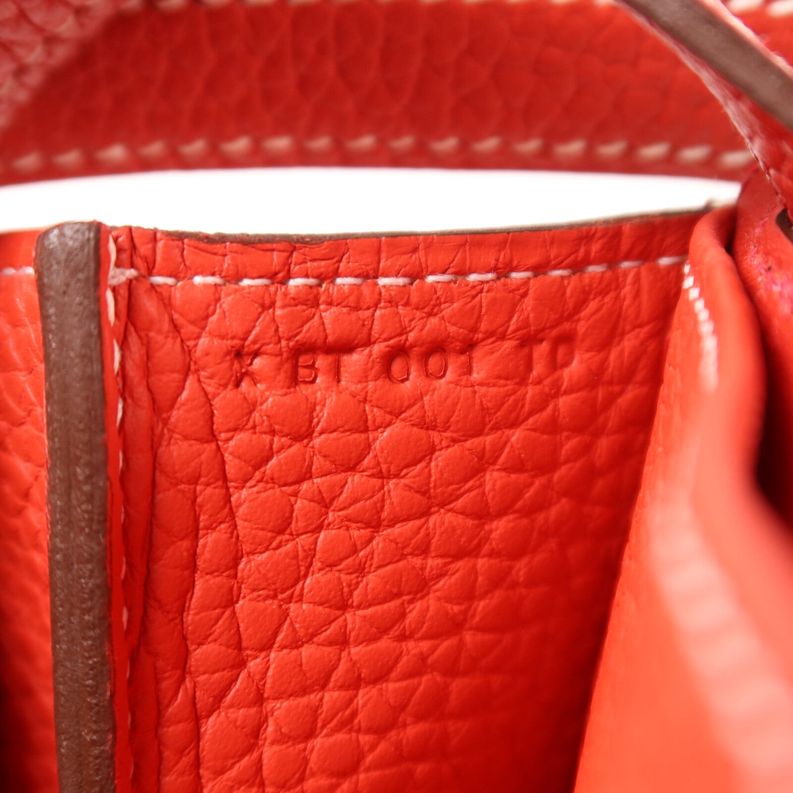 HERMES Clemence皮革Halzan 31手挽肩背兩用袋Rouge Tomato