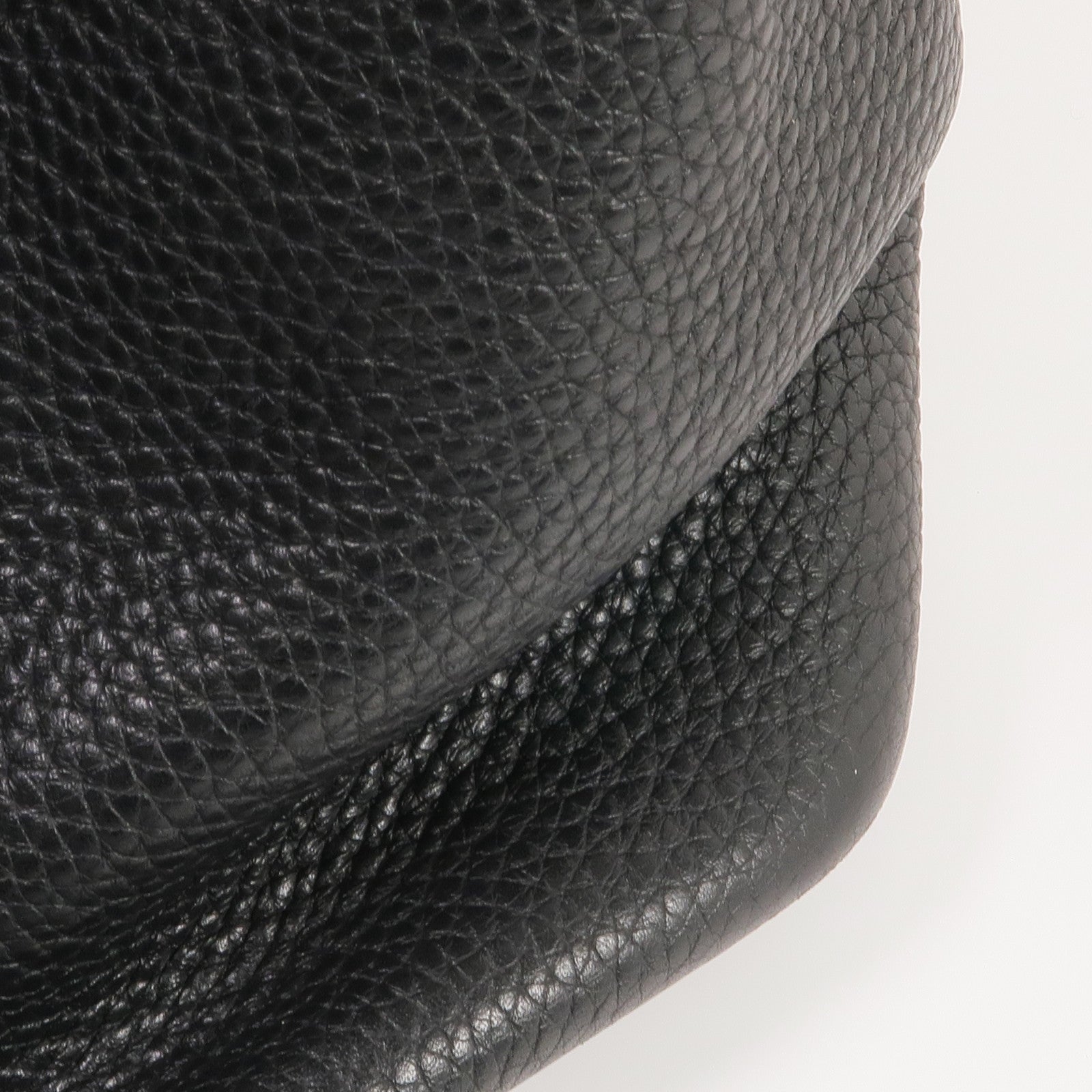 HERMES Clemence皮革Picotin MM銀扣手挽袋Noir