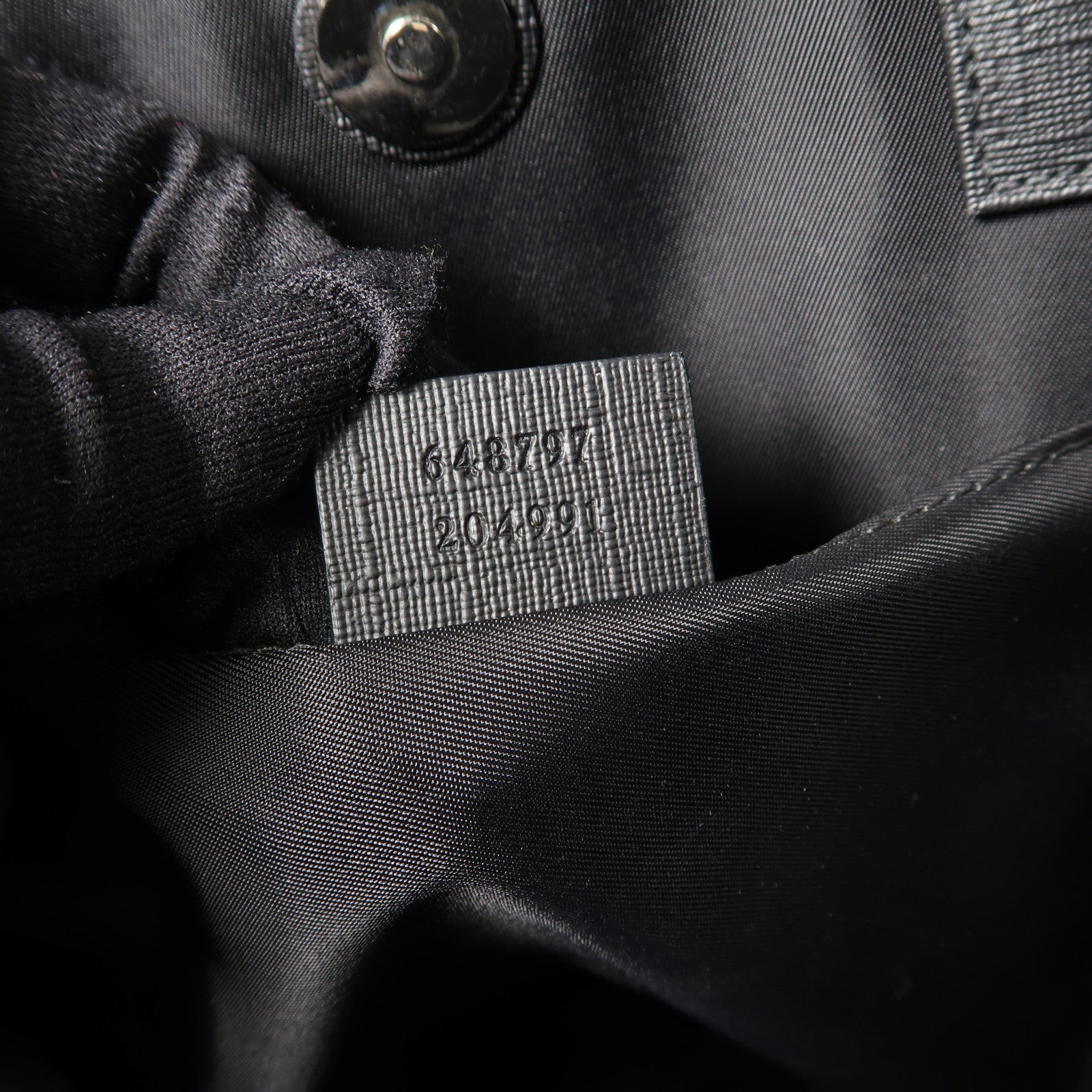 GUCCI 塗層帆布Apple Hand Bag銀扣手挽袋灰色