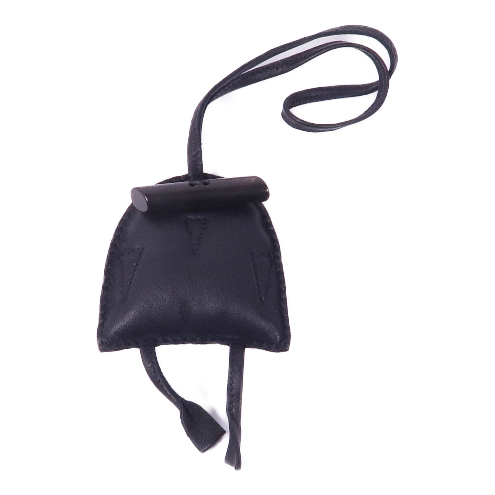 HERMES 水牛角/Milo皮革Charm掛飾Nior