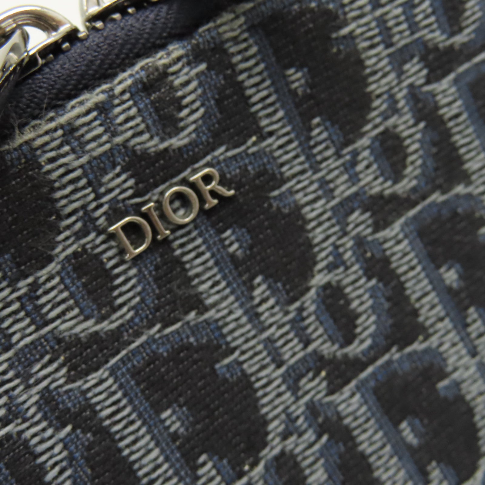 Dior 【激減優惠】帆布Oblique Jacquard Shoulder Bag肩背袋寶藍色