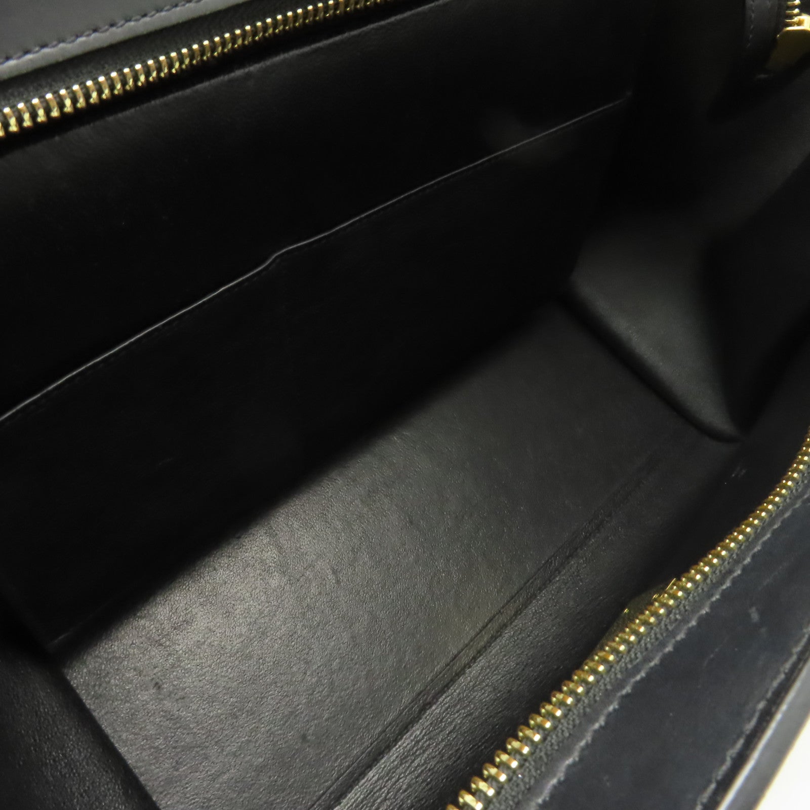 CELINE 【清倉大減價】牛皮皮革Trapeze金扣手挽肩背兩用袋棕色/黒色