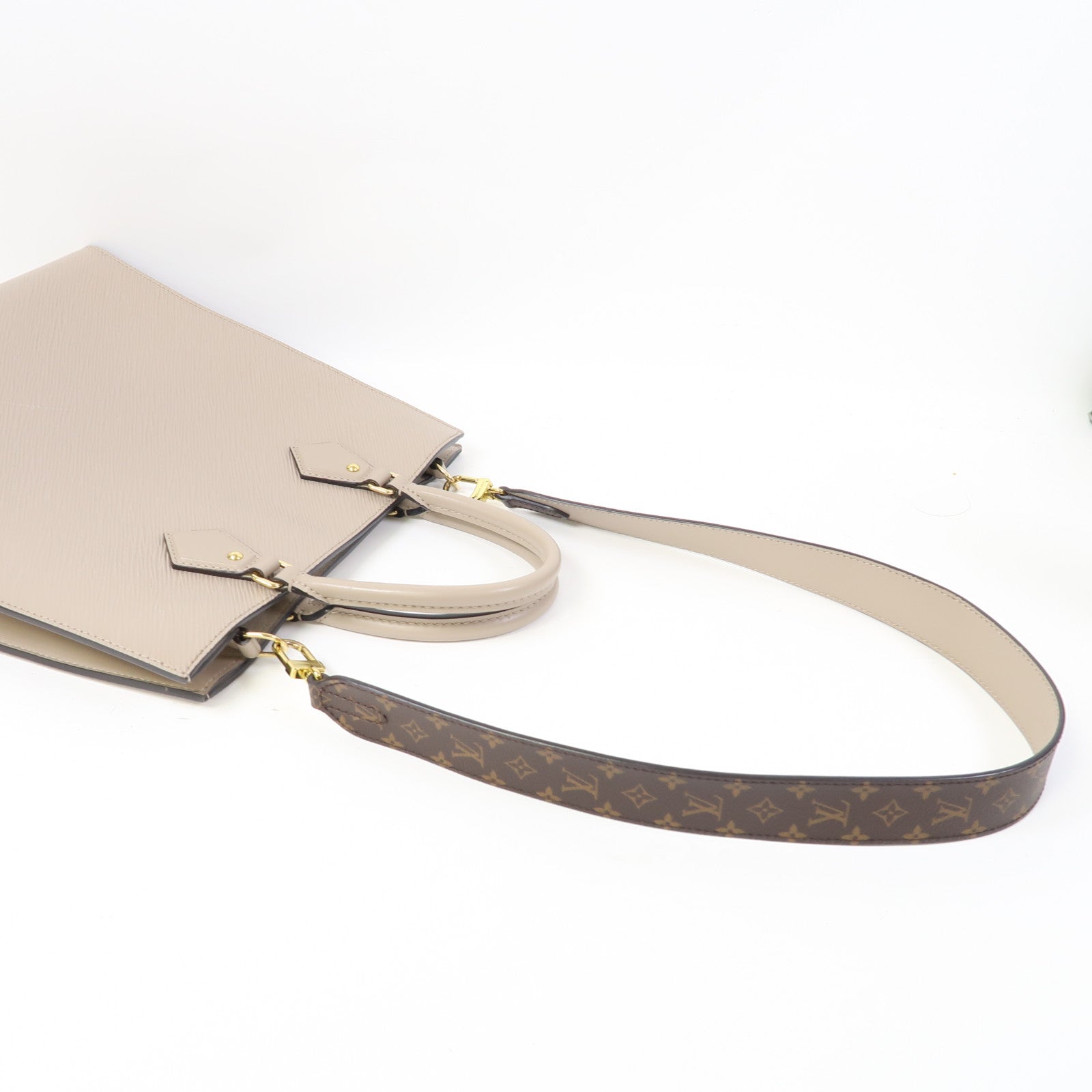 LOUIS VUITTON (PRICE DOWN) LV GHW Sac Plat PM 2 Way Shoulder Bag M58658 Epi Khaki