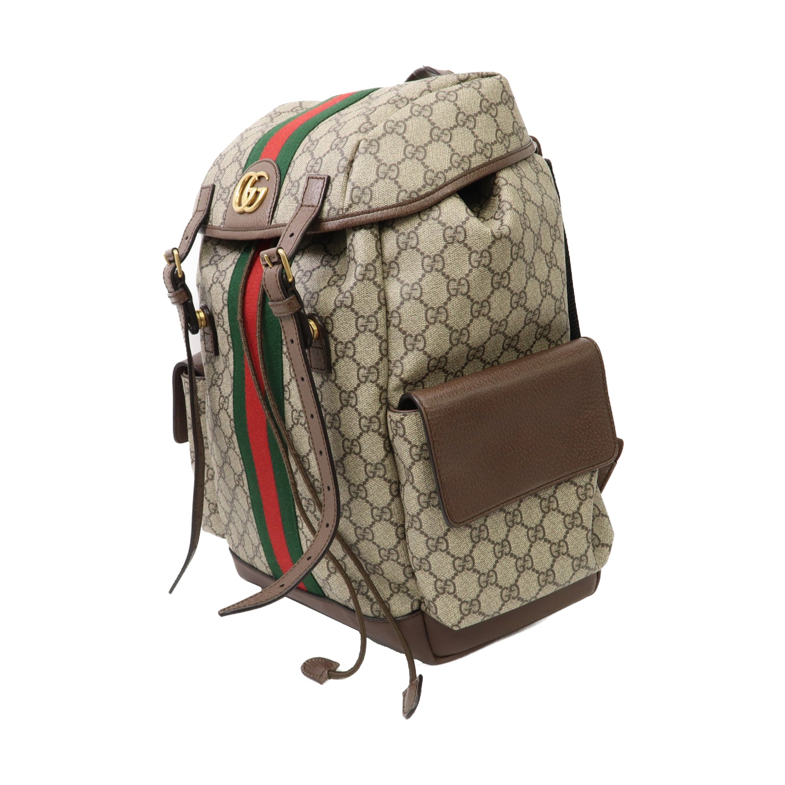 GUCCI 塗層帆布Ophidia GG Medium Backpack金扣背包啡色