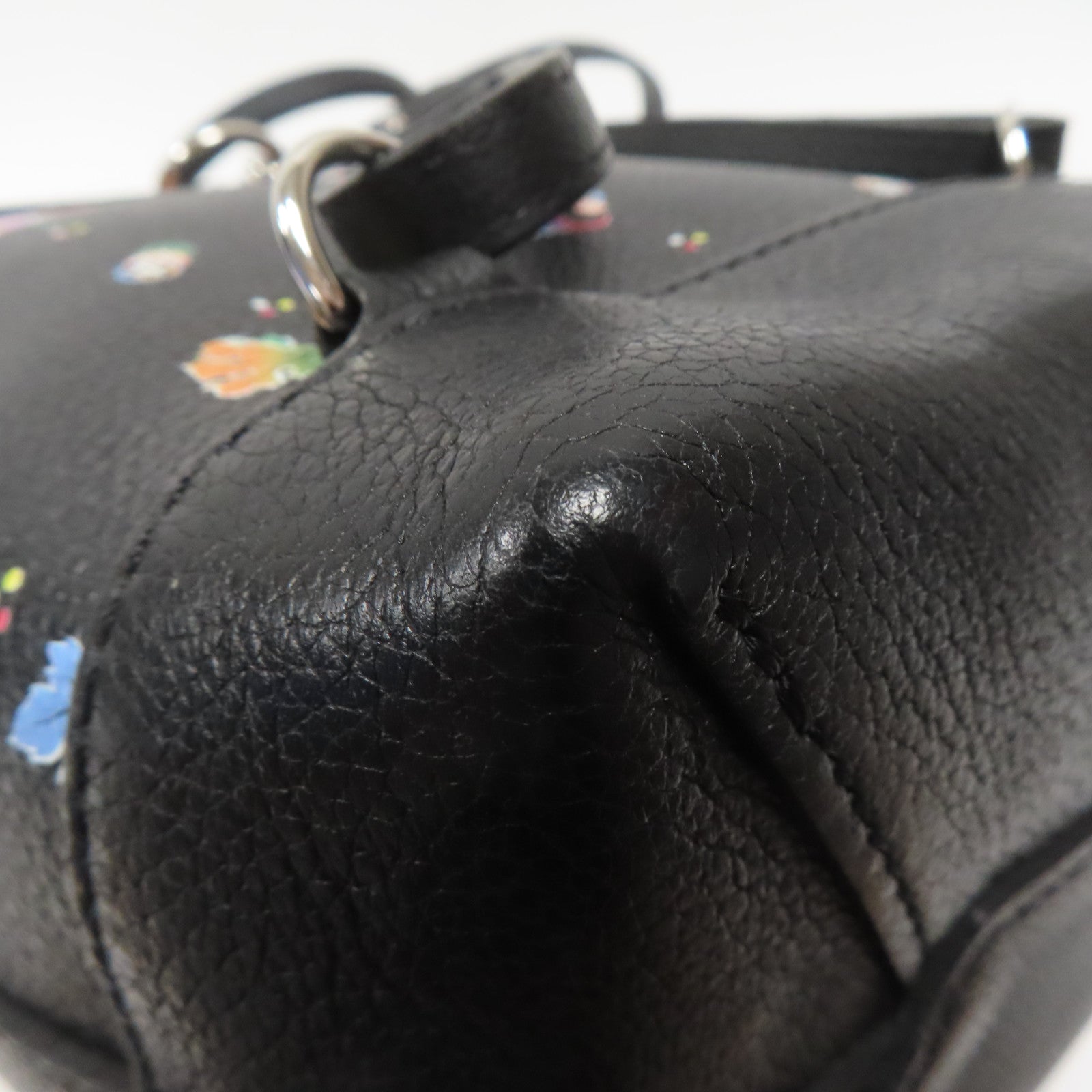 LOUIS VUITTON 【激減優惠】牛皮皮革Mini Lock Me Backpack銀扣背包黑色