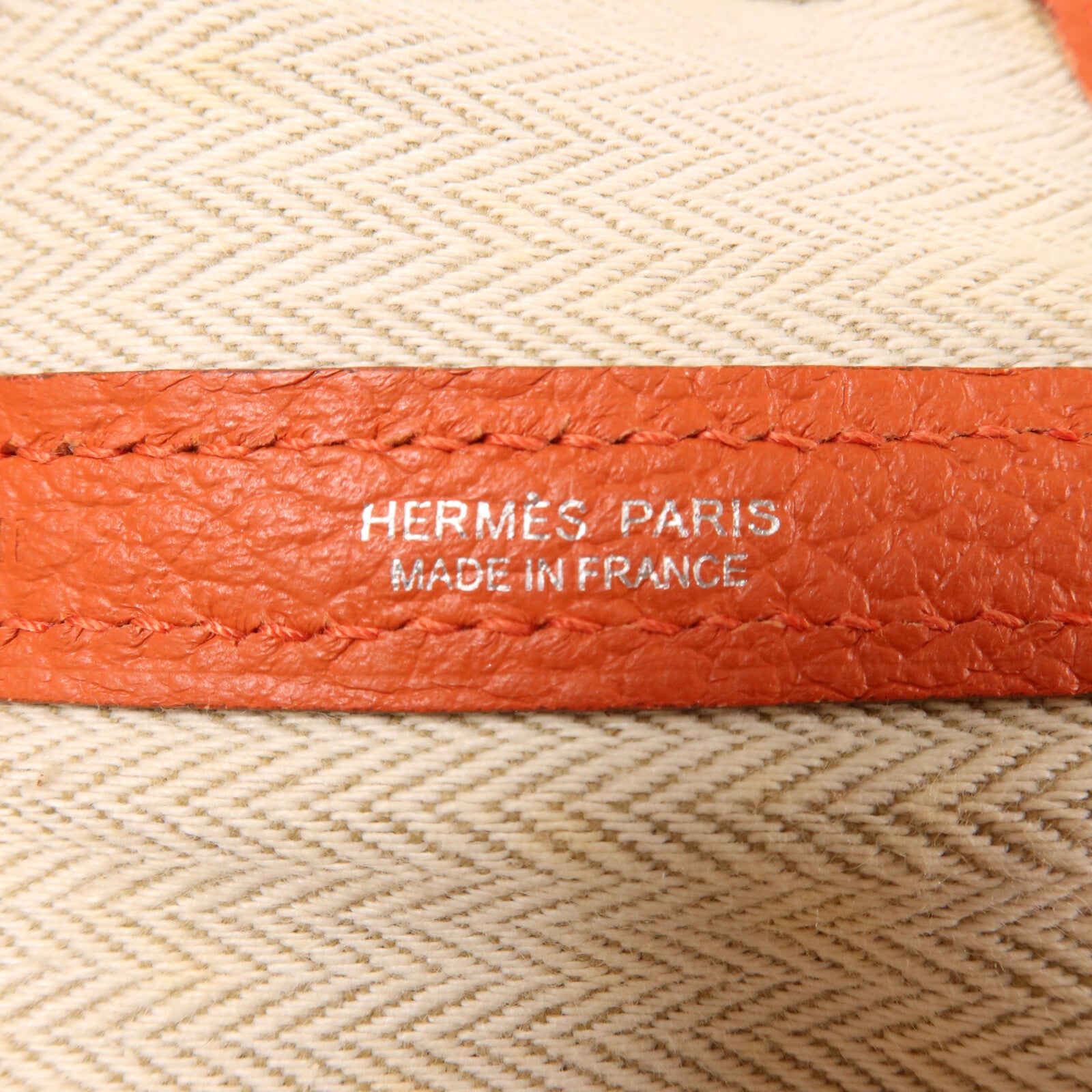 HERMES Country皮革Garden Party PM手挽袋Sanguine