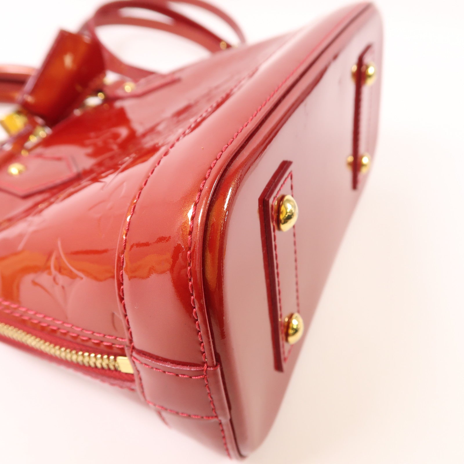 LOUIS VUITTON Monogram Vernis Alma BB金扣手挽肩背兩用袋