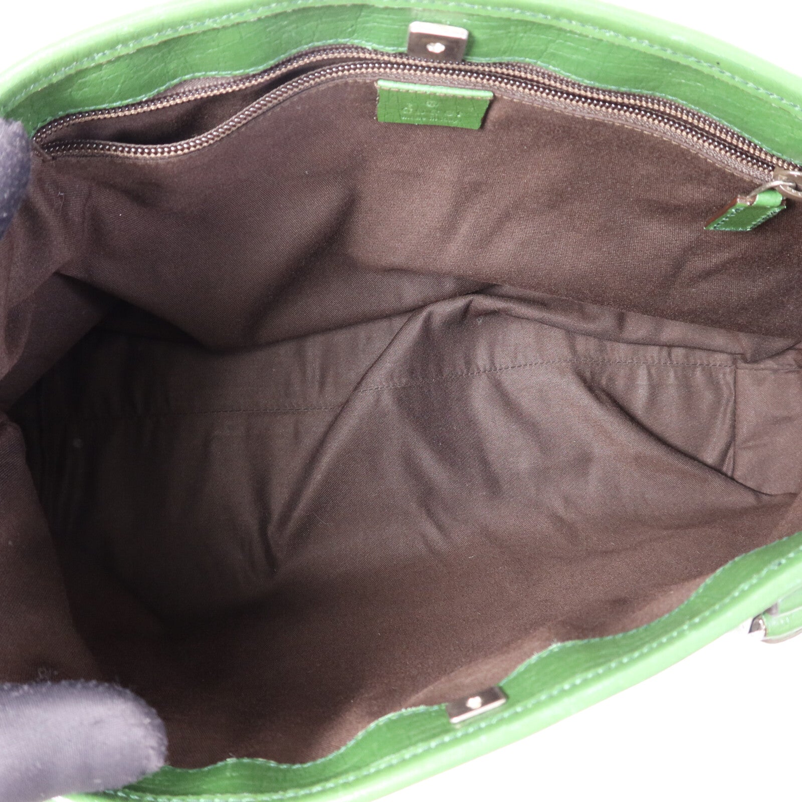 GUCCI GG帆布Tote Bag銀扣手挽袋