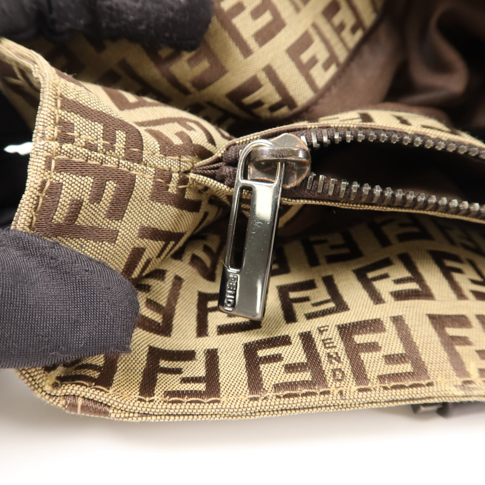 FENDI 牛皮皮革/帆布Vintage Hand Bag手挽袋
