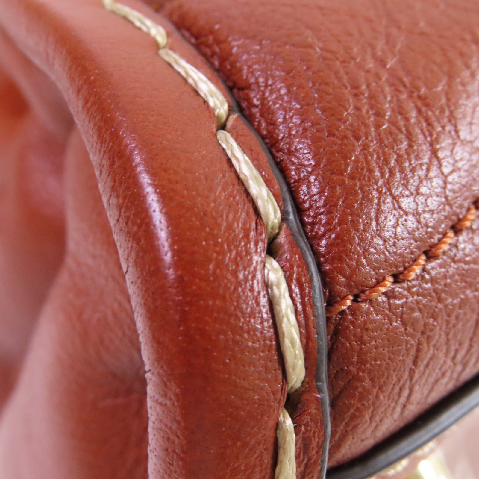 Chloe 【激減優惠】牛皮皮革Edith Satchel 2Way Shoulder Bag金扣手挽肩背兩用袋啡色