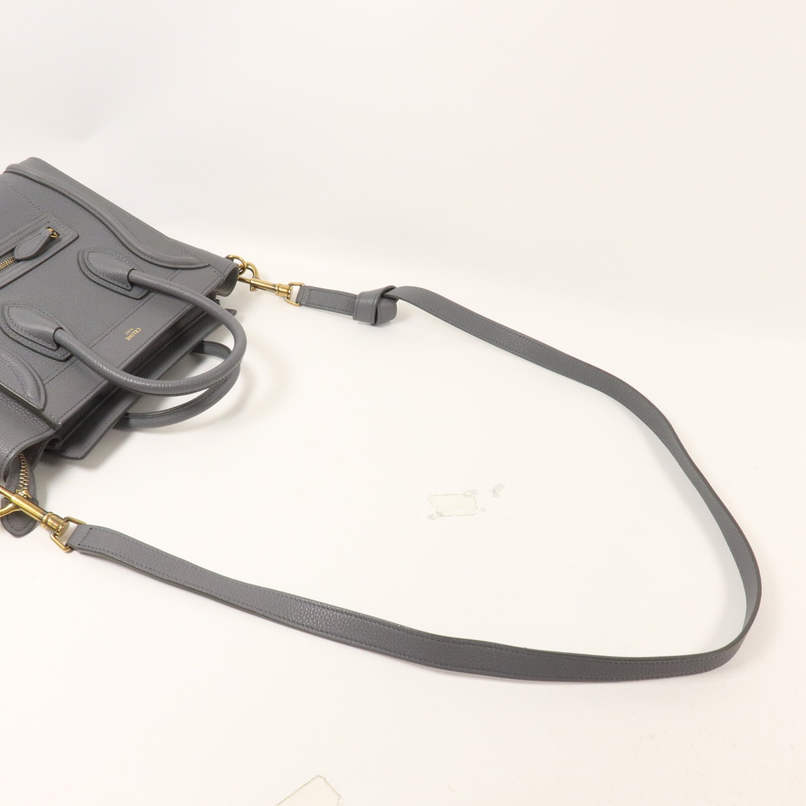 CELINE 牛皮皮革Nano Luggage手挽肩背兩用袋