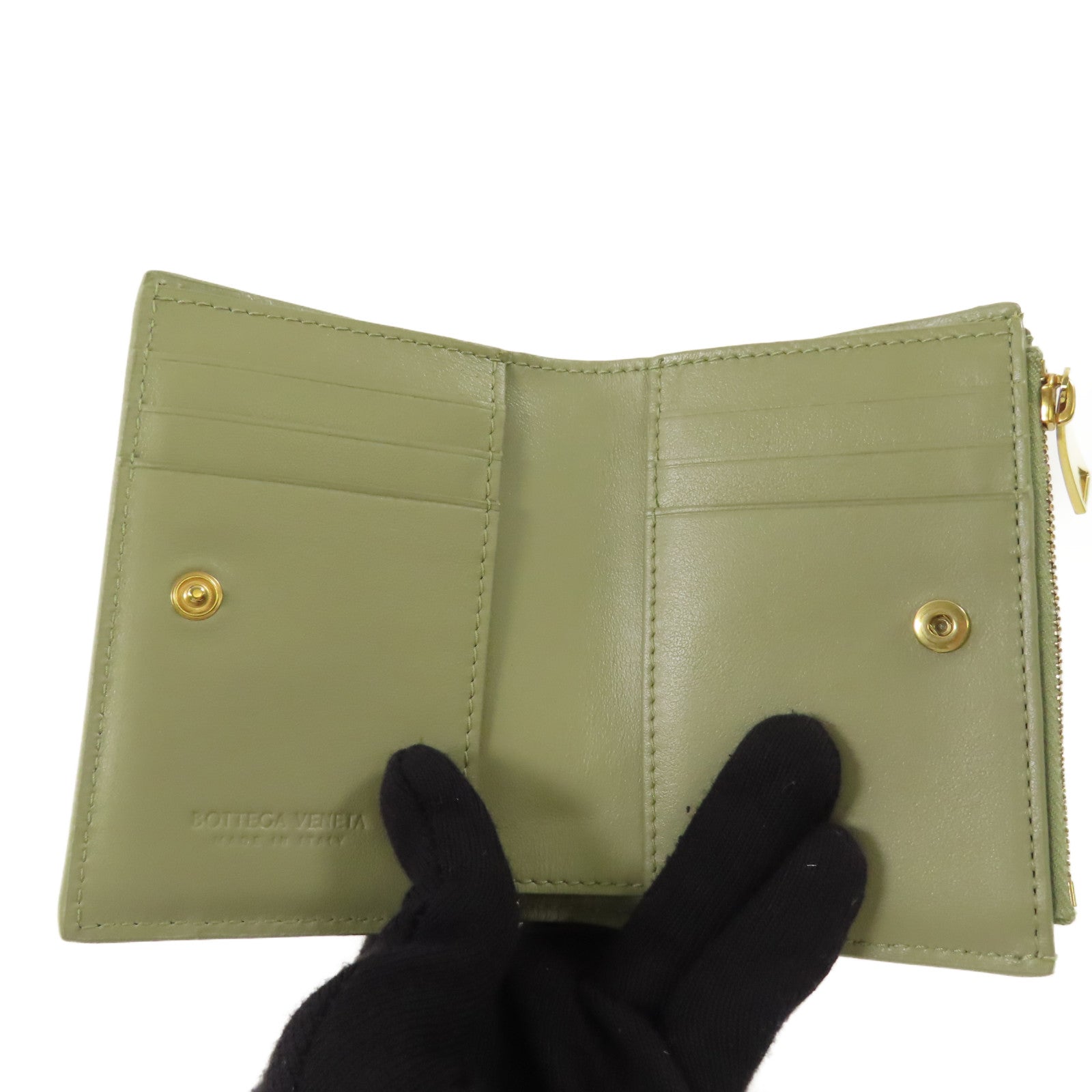BOTTEGA VENETA 羊皮皮革Wallet金扣錢包
