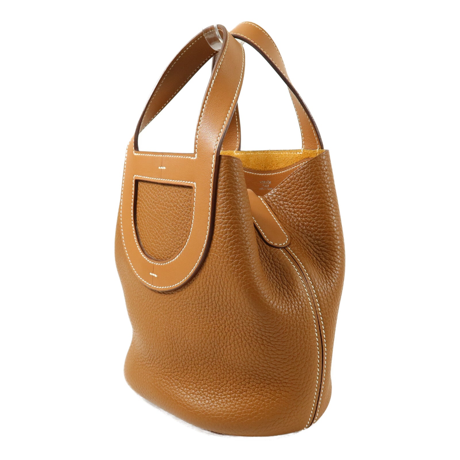 HERMES Clemence皮革In The Loop 18手挽袋Gold