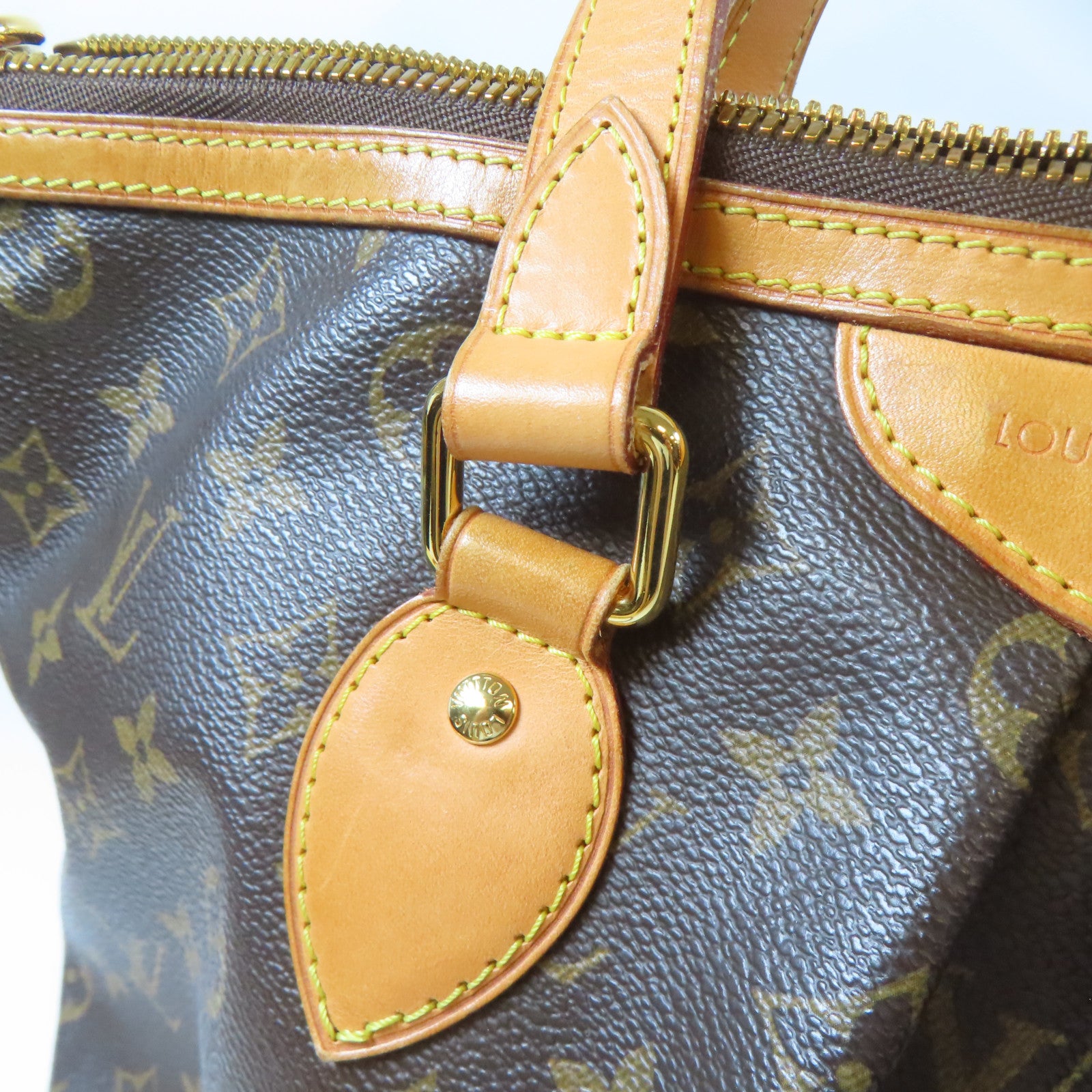 LOUIS VUITTON Monogram Palermo PM 2 Way Shoulder金扣手挽肩背兩用袋啡色