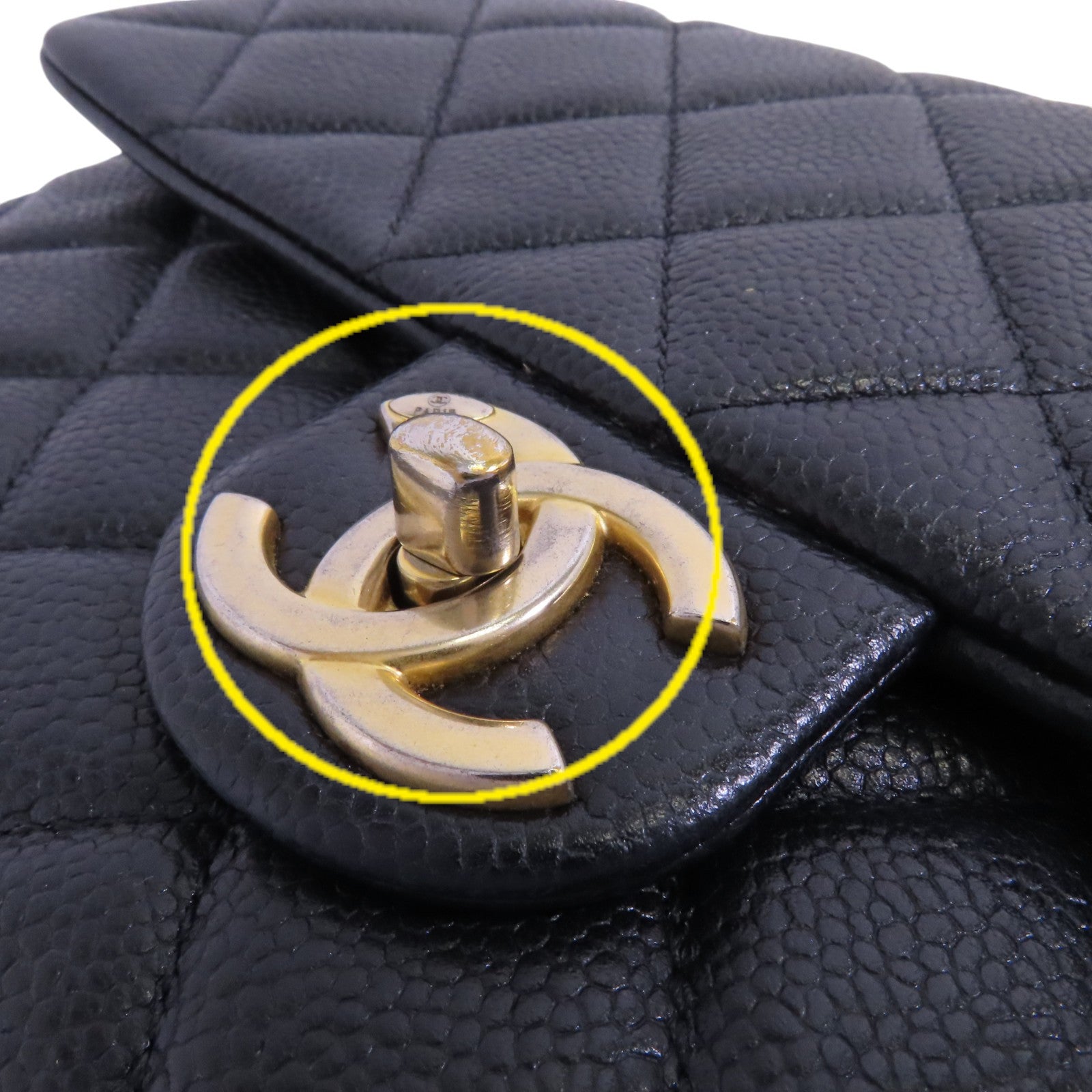 CHANEL 牛皮皮革Chain Shoulder Bag金扣鏈帶肩背袋