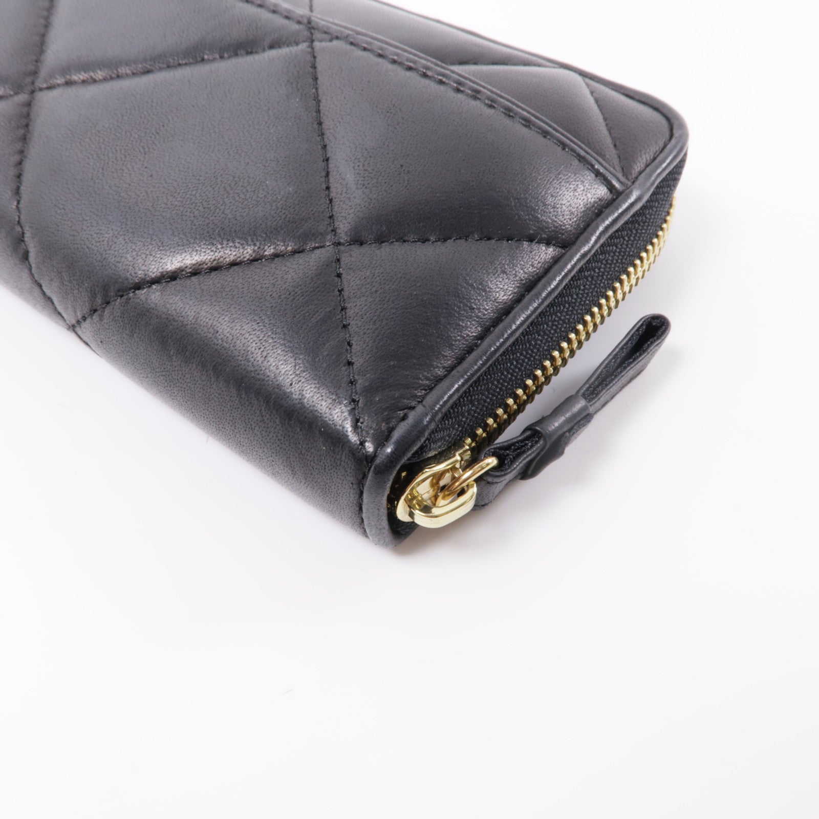 LANVIN 羊皮皮革Long Wallet金扣長錢包黑色